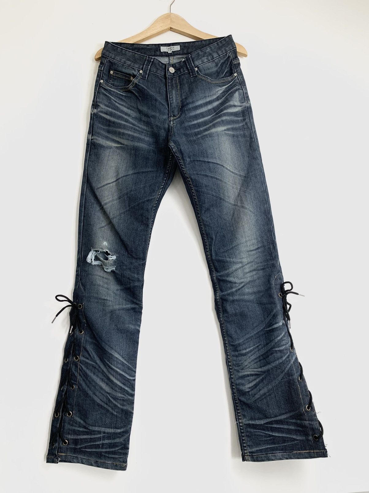 If Six Was Nine lace up gaudi homme mudwash pant ifsixwasnine vkei style Size US 31 - 1 Thumbnail