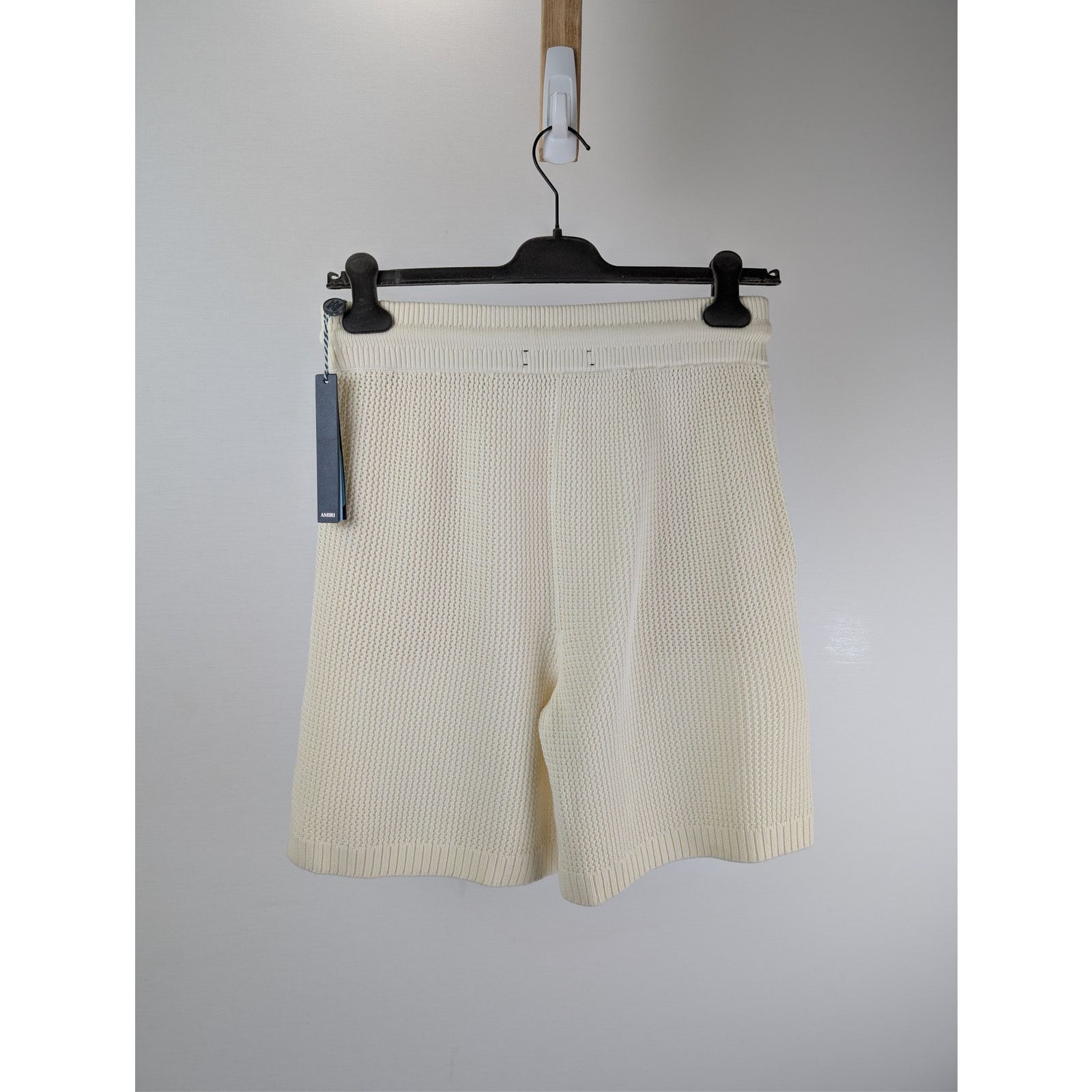 Amiri o1rshd1 Amiri Crochet Mesh Short Shorts in Ivory Size US 38 / EU 54 - 9 Thumbnail
