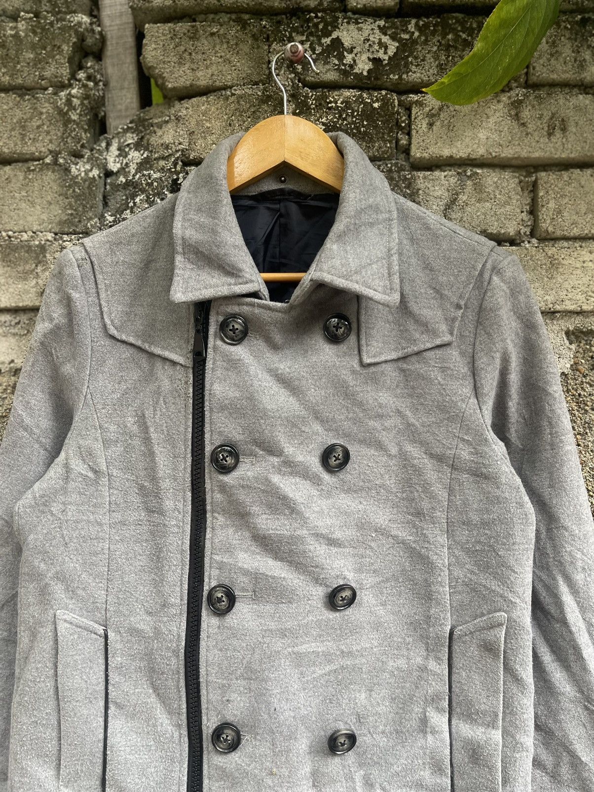 Japanese Brand SEMANTIC DESIGN DOUBLES BREASTED DOUBLE COLLAR JACKET Size M / US 6-8 / IT 42-44 - 4 Thumbnail
