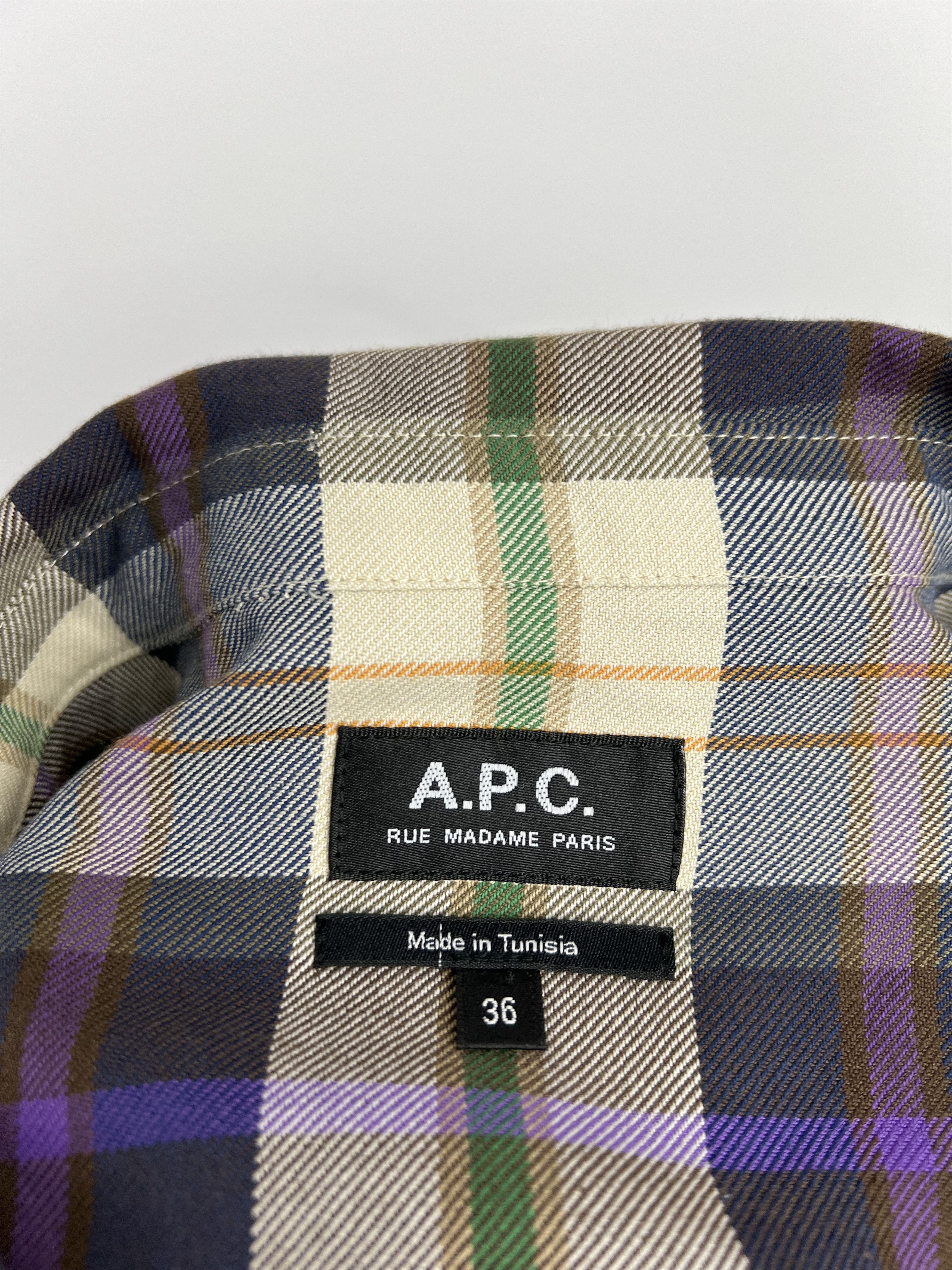 A.P.C. × Flannel A.P.C. Checked Long Sleeve Button Up Shirt Size 38 Size M / US 6-8 / IT 42-44 - 10 Thumbnail