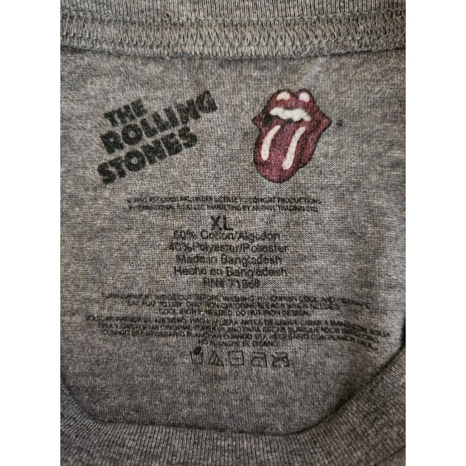 Logo 7 Womens Juniors The Rolling Stones Rock Band Logo Gray T Shirt Size XL Size XL / US 12-14 / IT 48-50 - 2 Thumbnail