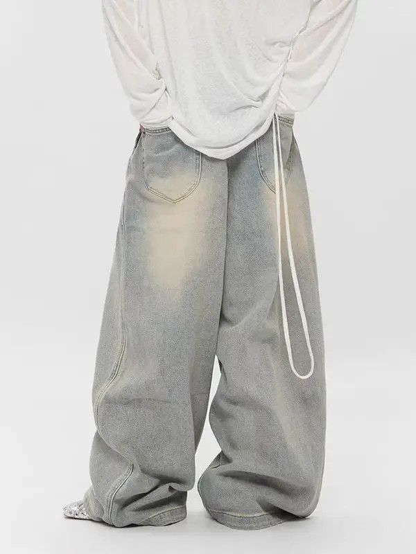 VIBE Vintage Washed Lumberjack Street Hip Hop Y2K Jeans Size US 28 / EU 44 - 4 Thumbnail