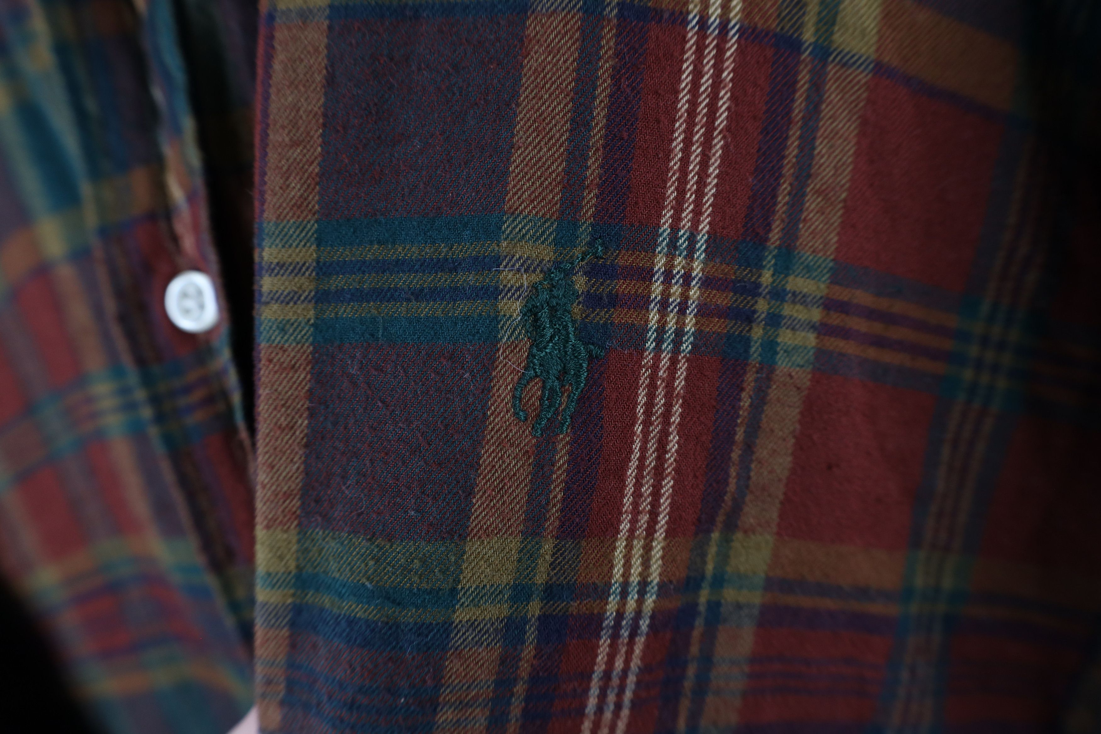 Ralph Lauren × Vintage Vintage 90s Ralph Lauren Flannel Collared Button Down Shirt Size US XXL / EU 58 / 5 - 4 Thumbnail