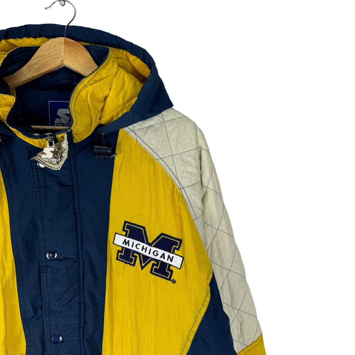 Starter × Vintage ❄️90s STARTER MICHIGAN HOODIE LIGHT JACKET Size US M / EU 48-50 / 2 - 3 Thumbnail