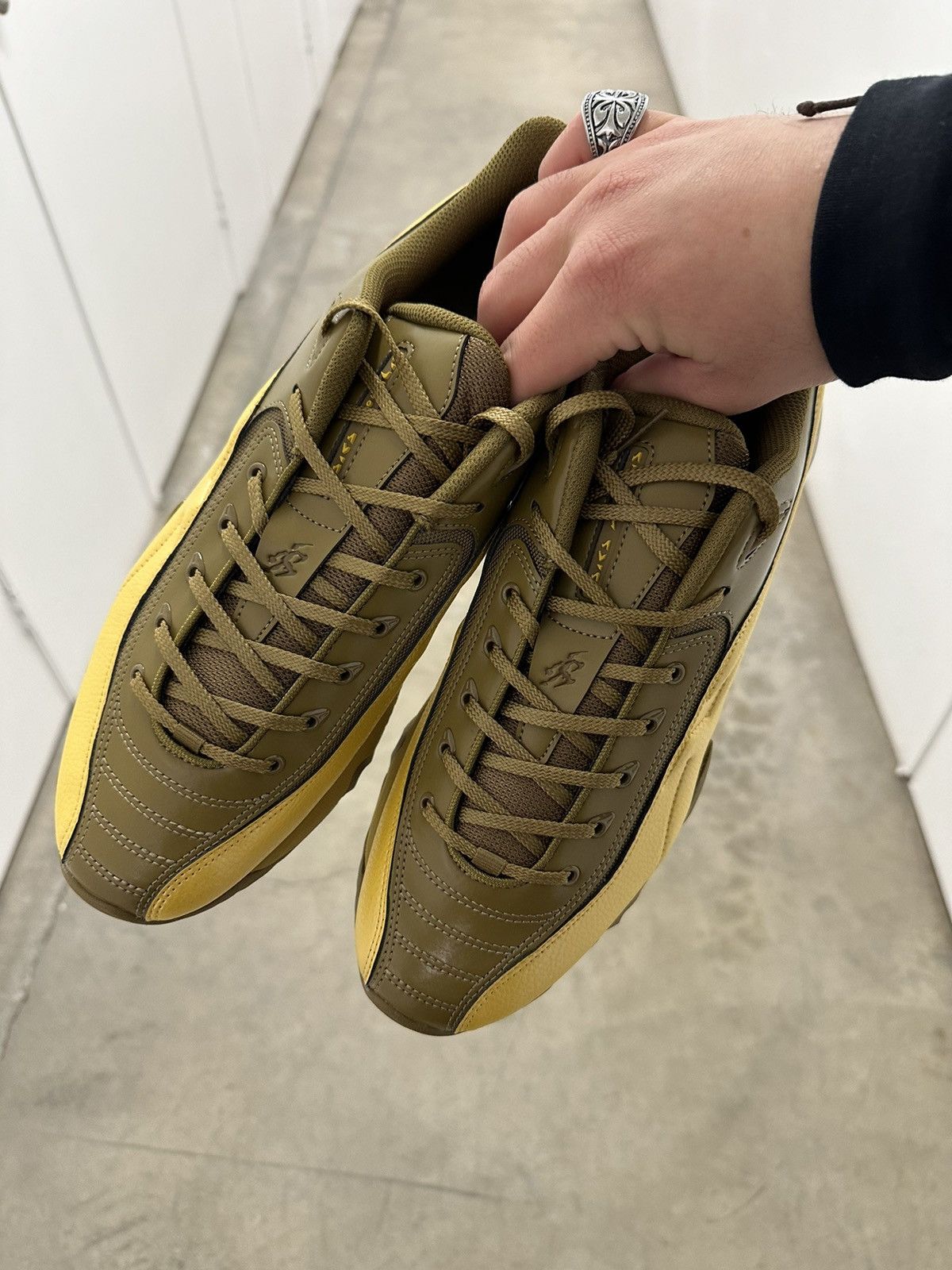 Asics × Kiko Kostadinov ASICS, kiko kostadinov. Yellow mixed material runners. Size US 12 / EU 45 - 4 Thumbnail