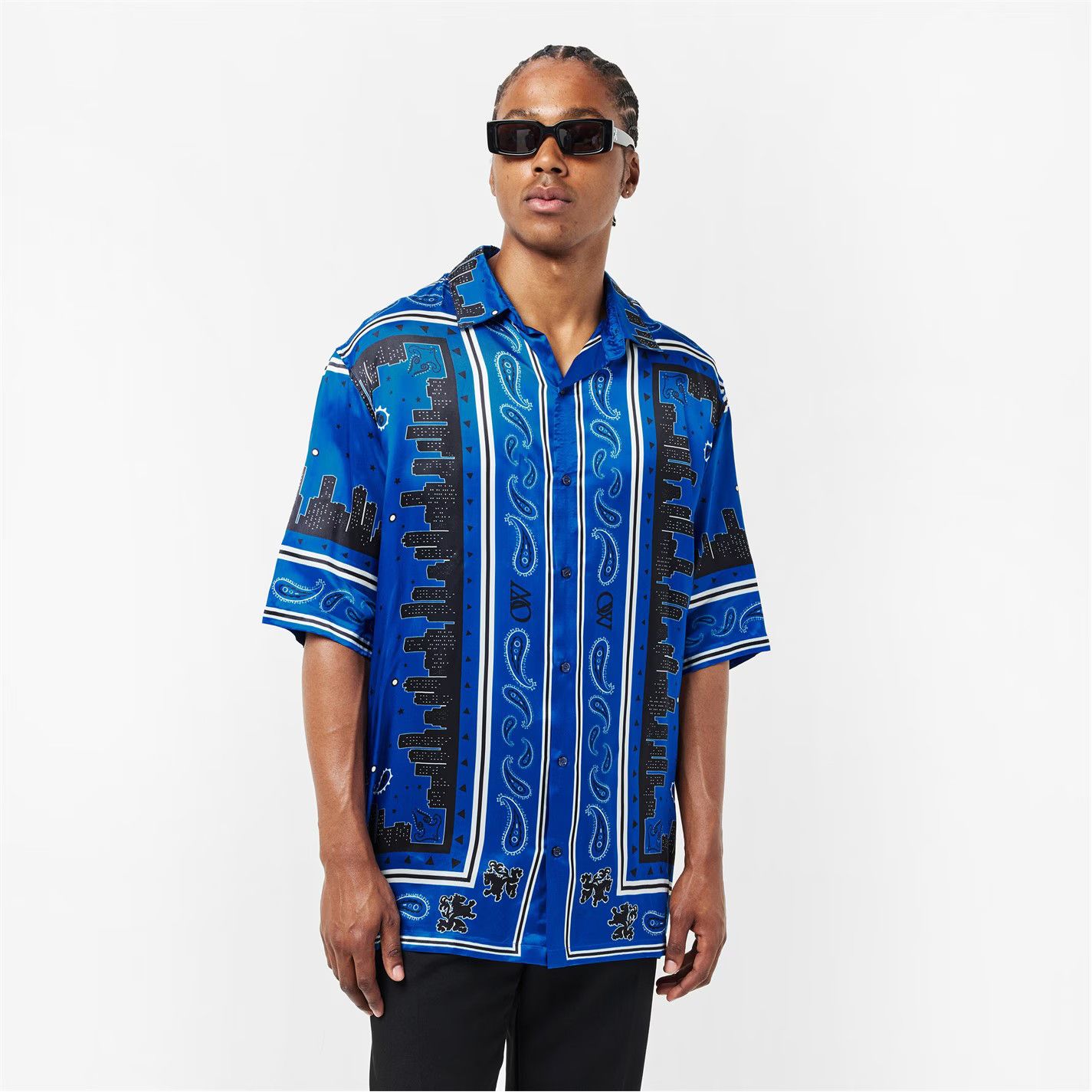 Off-White o1g2r1mq0326 Bandana Relaxed Fit Bowling Shirt in Multicolor Size US S / EU 44-46 / 1 - 3 Thumbnail