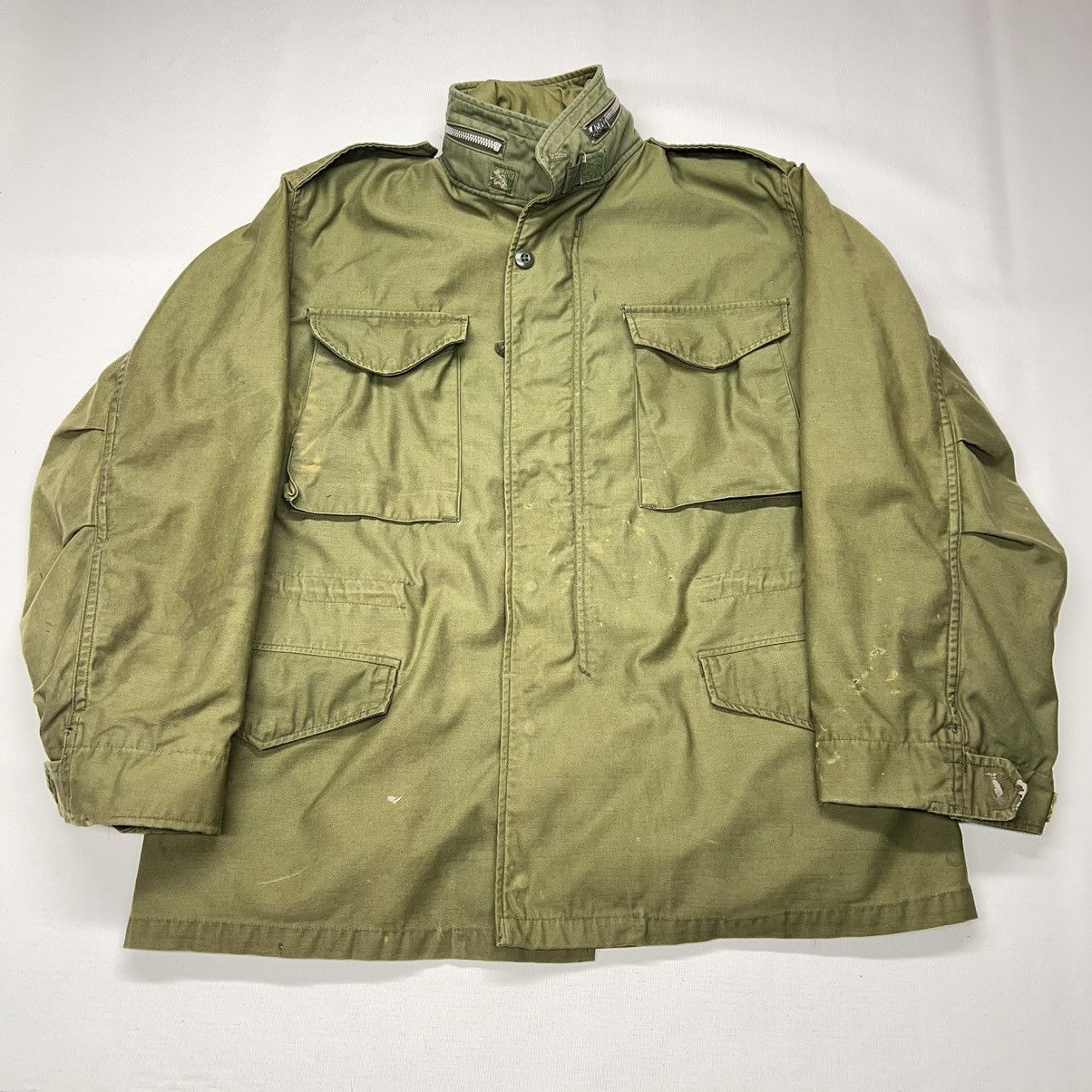 Vintage VTG Army Jacket Green M-65 Coat Field Cold Weather Military Size US M / EU 48-50 / 2 - 1 Thumbnail