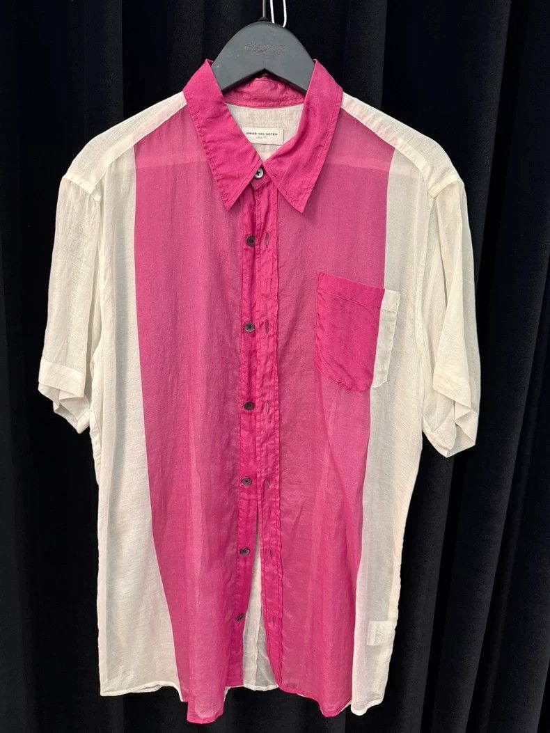 Dries Van Noten Dries Van Noten Color-block Shirt in Cotton and Silk-2507 Size US M / EU 48-50 / 2 - 1 Thumbnail