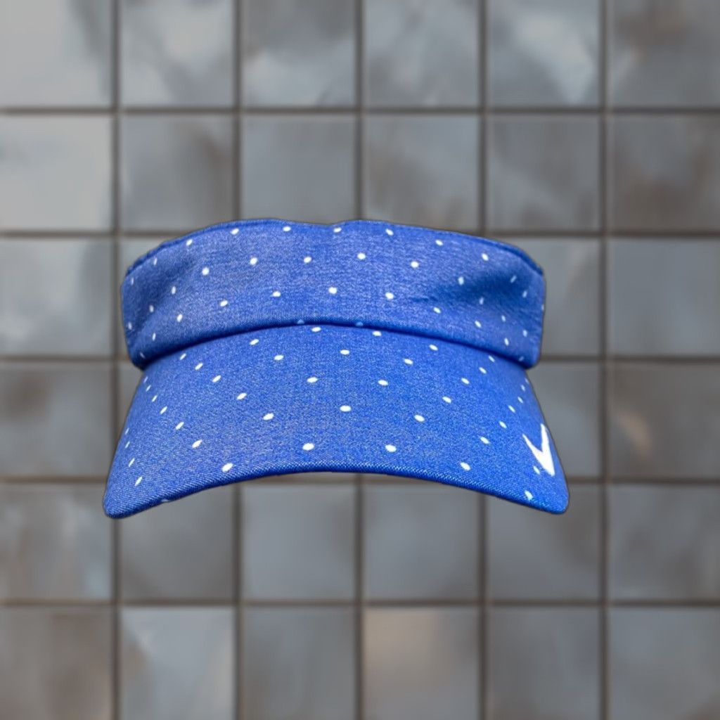 Nike Nike Golf Hat Visor Strapback Mens One Size Blue Polka Dot Lightweight OSFM Size ONE SIZE - 1 Thumbnail