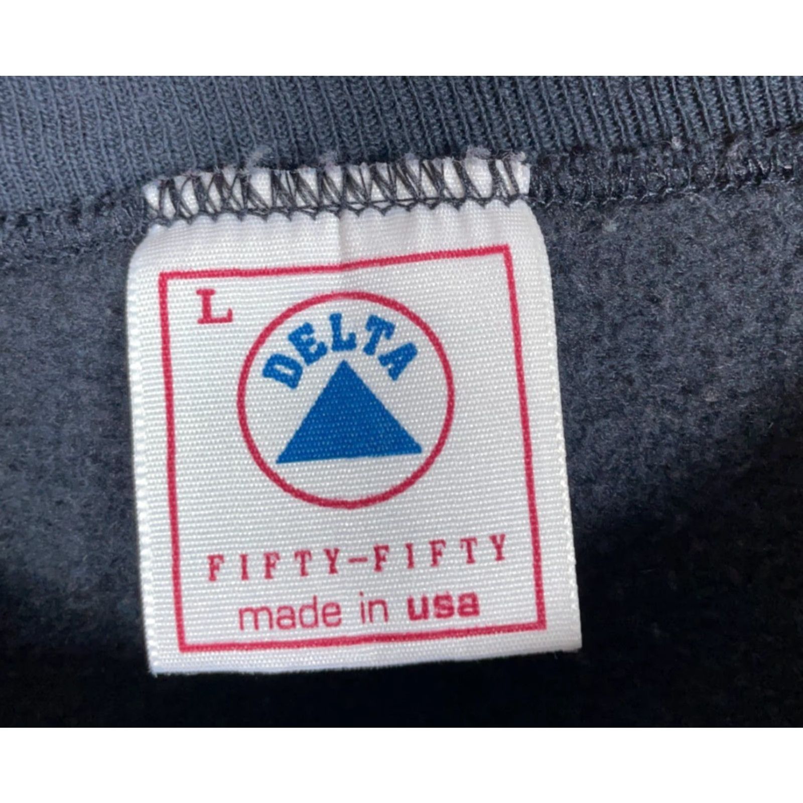 Delta VINTAGE Delta Michigan Bell Sweatshirt Crewneck Adult Large Black 90s Graphic Print 50/50 USA Mens Size US L / EU 52-54 / 3 - 3 Thumbnail
