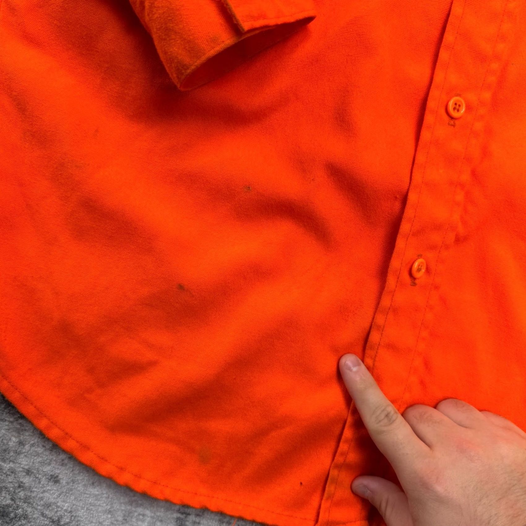 Vintage VTG Five Brothers Flannel Shirt Men L Orange Hunting High Visibility Button-Up Size US L / EU 52-54 / 3 - 6 Thumbnail