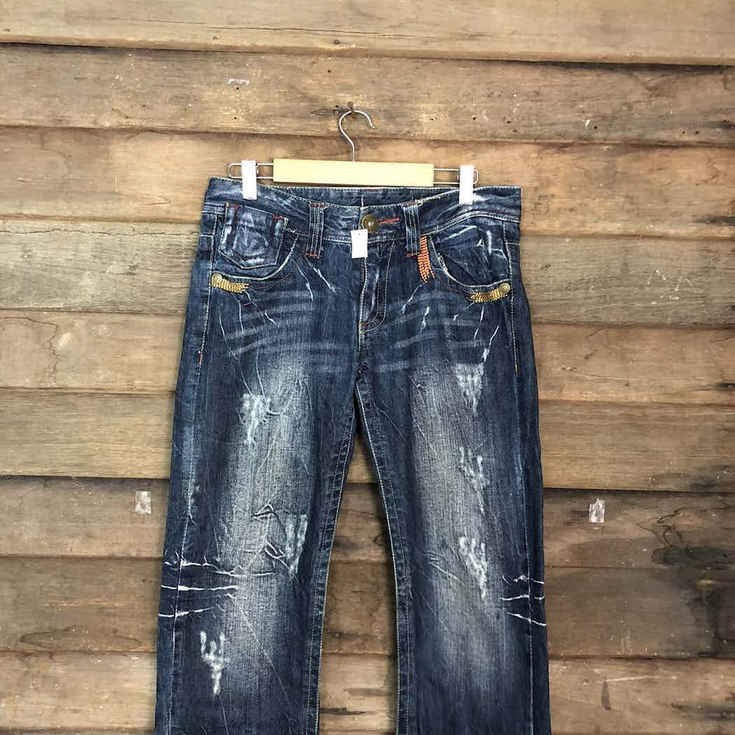 Japanese Brand DL Casse Jeans Blue distressed Denim Pants #4585 Size US 29 - 8 Thumbnail