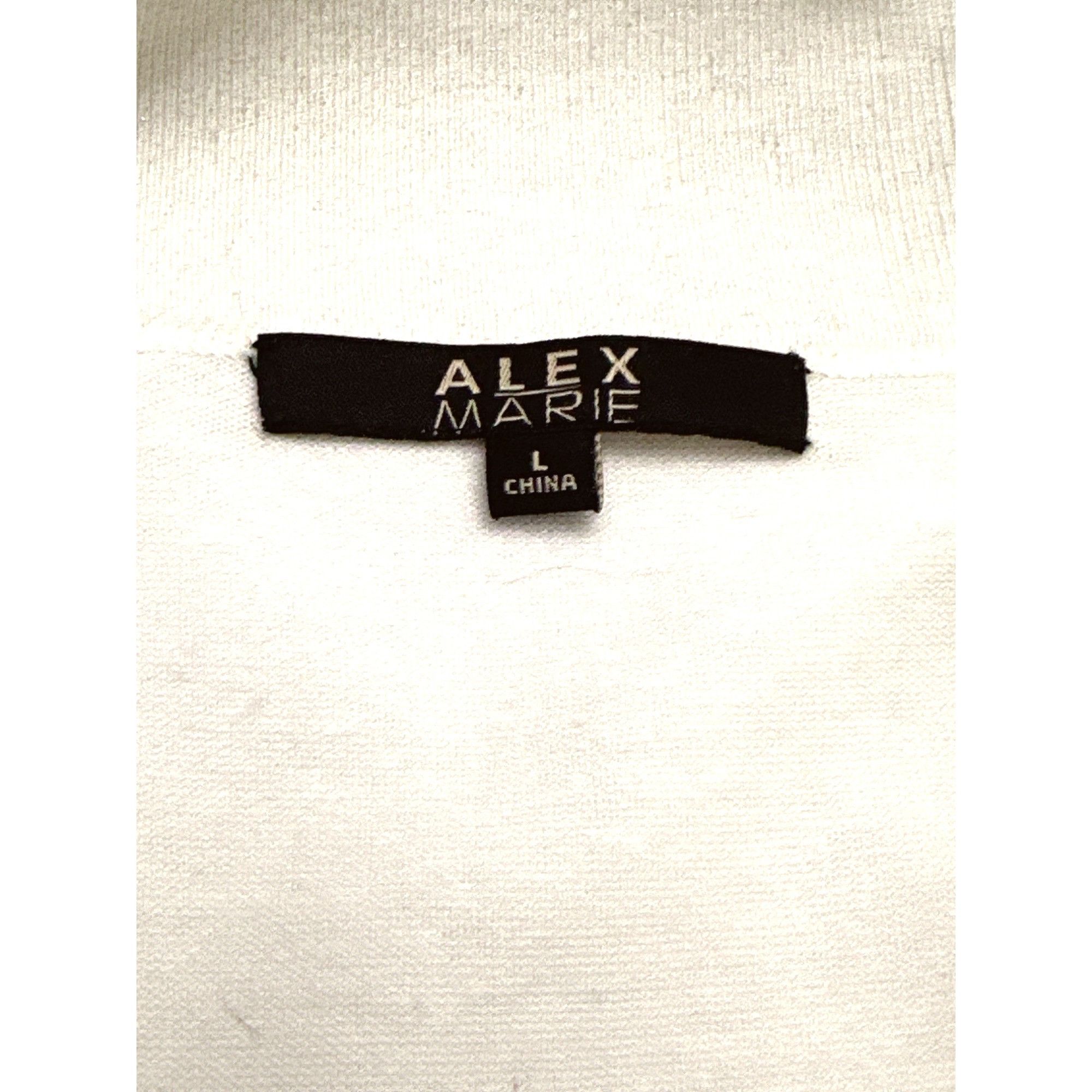 Other Alex Marie Off Shoulder Knit Top Size Large White Stretch Fa Size L / US 10 / IT 46 - 4 Thumbnail