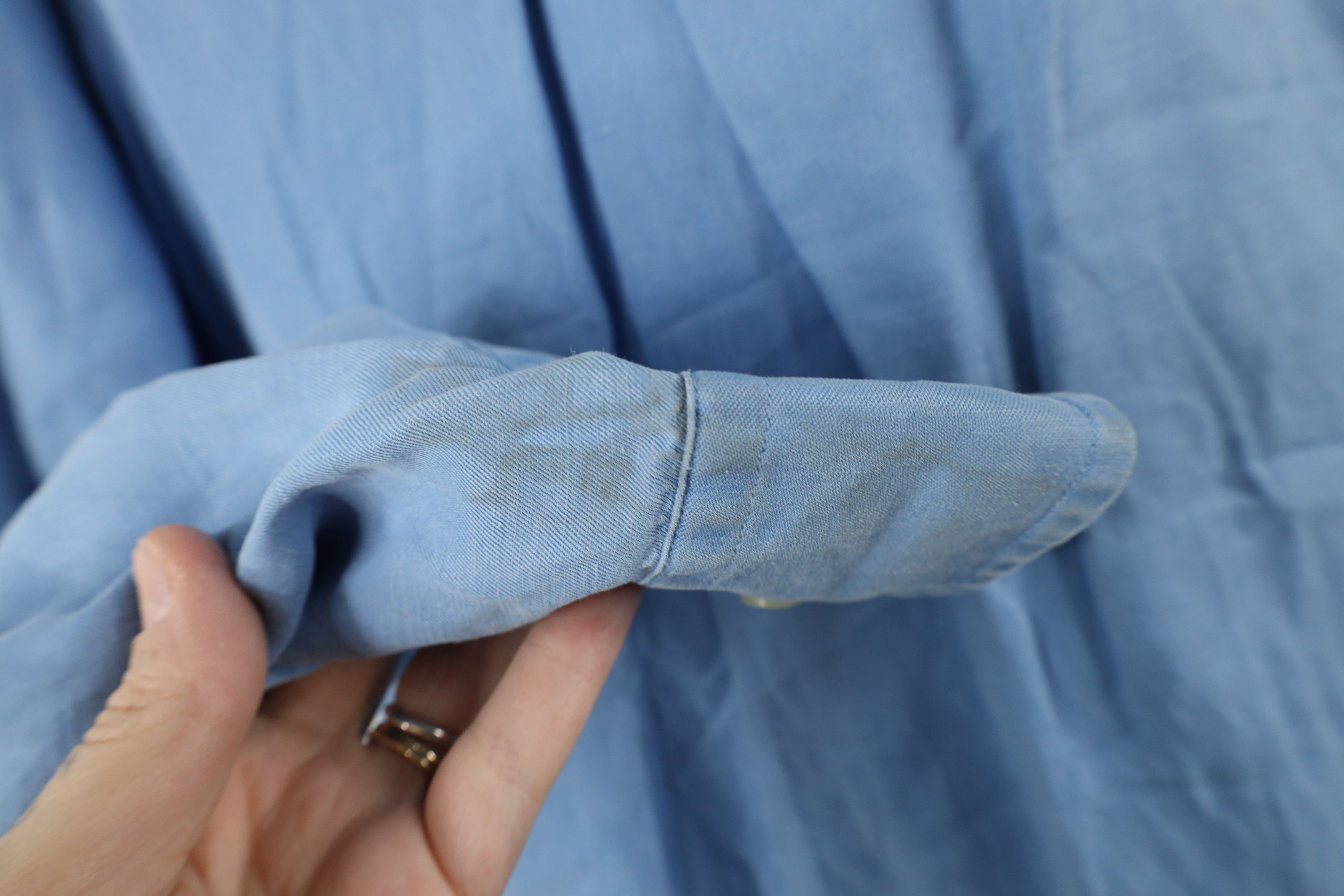 Polo Ralph Lauren Vintage 90s Ralph Lauren Silk Linen Button Down Shirt Blue Size US L / EU 52-54 / 3 - 9 Thumbnail