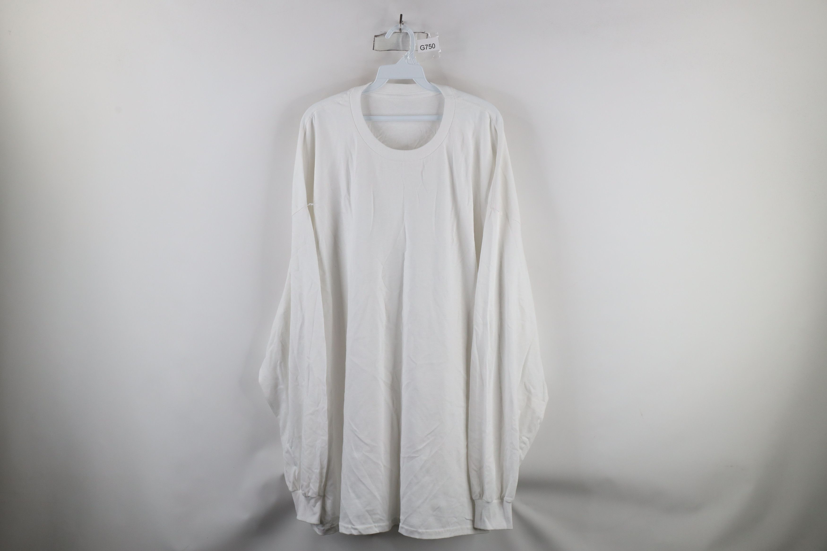 Vintage Vintage 90s Streetwear Long Sleeve T-Shirt White Cotton Size US XXL / EU 58 / 5 - 1 Thumbnail
