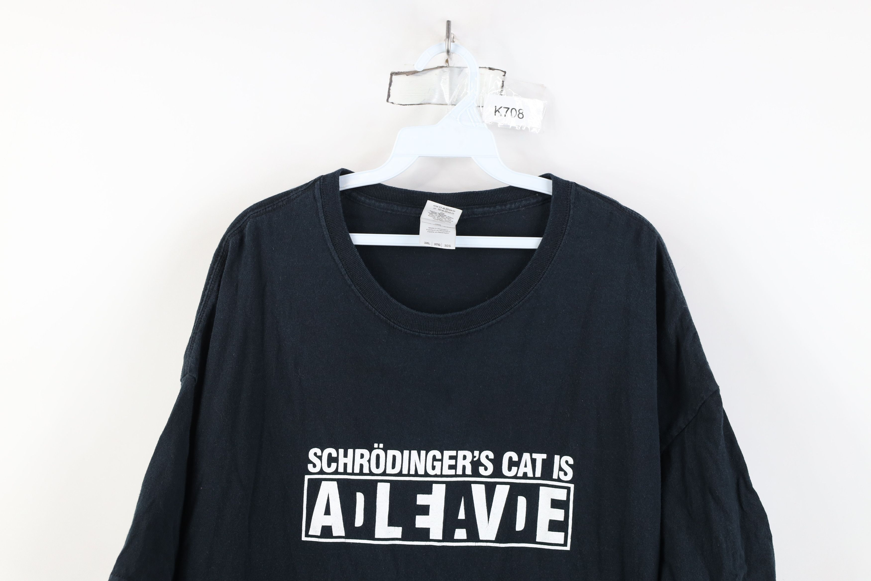 Vintage Vintage Schrodingers Cat Is Alive Dead Funny T-Shirt Cotton Size US XXL / EU 58 / 5 - 2 Thumbnail