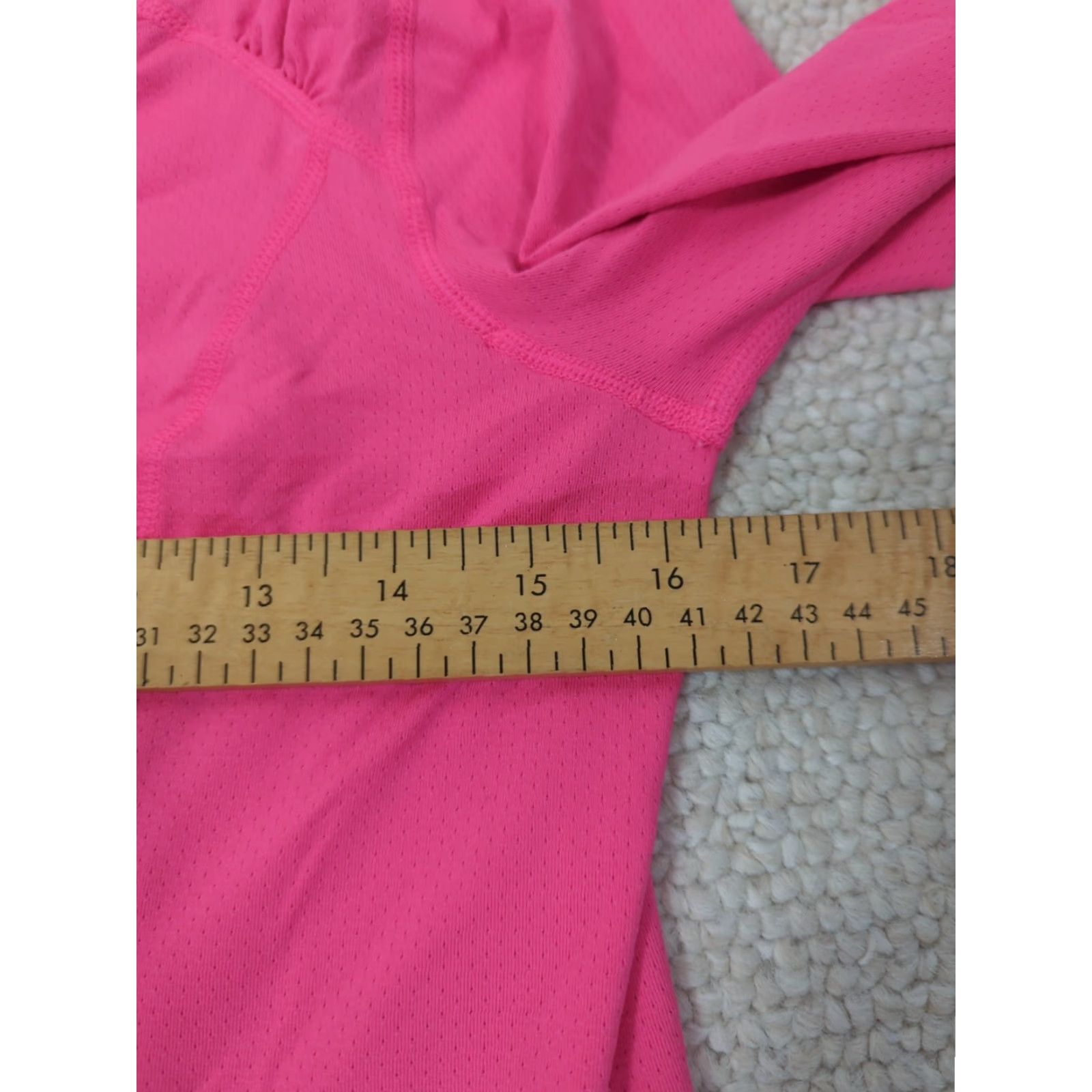 Vintage Zella Top Women's M Hot Pink Pullover Thumbhole Ruched Long Sleeve Athletic Knit Top Top Shirt Sports Gym Running Jogging Athleisure Womens M Pink Size M / US 6-8 / IT 42-44 - 7 Thumbnail
