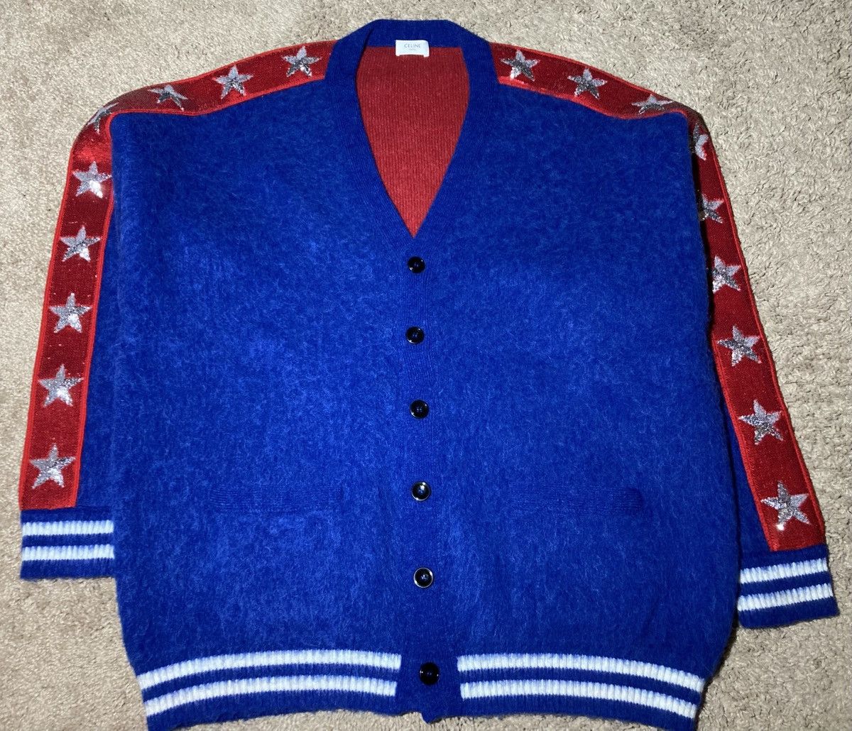 Celine New SS23 Celine Sequin American Cardigan Oversized Hedi 2023 Size US L / EU 52-54 / 3 - 1 Thumbnail