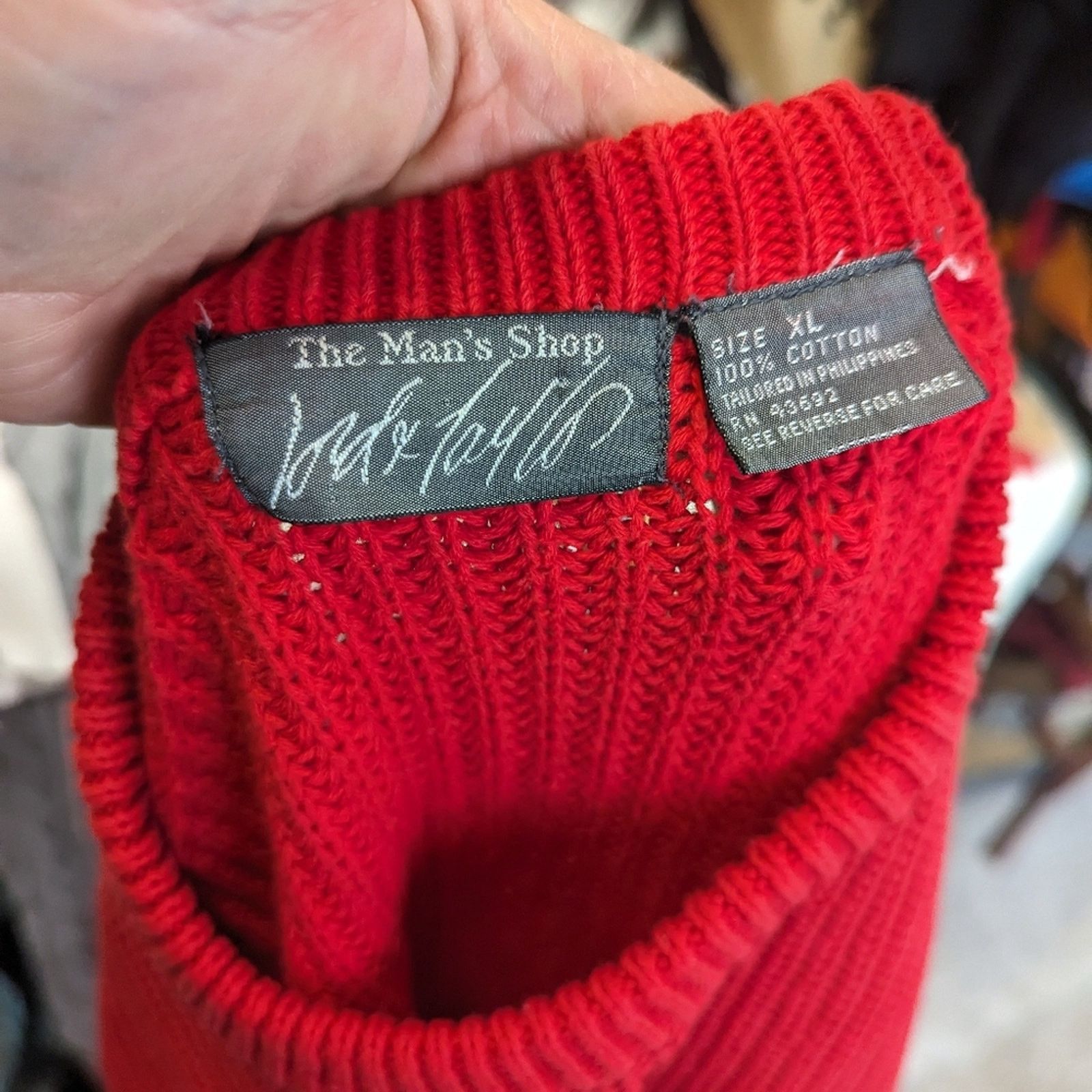 Lord & Taylor Lord & Taylor Men's Red Crewneck Sweater / XL Size US XL / EU 56 / 4 - 3 Thumbnail