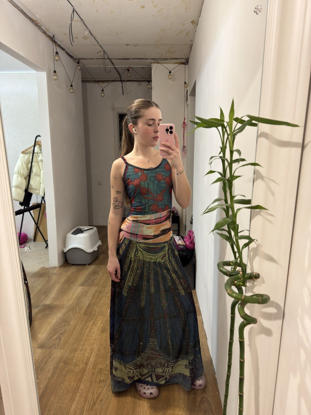 Vintage VINTAGE SAVE THE QUEEN! 2000s PRINTED MAXI DRESS Size XL / US 12-14 / IT 48-50 - 8 Thumbnail