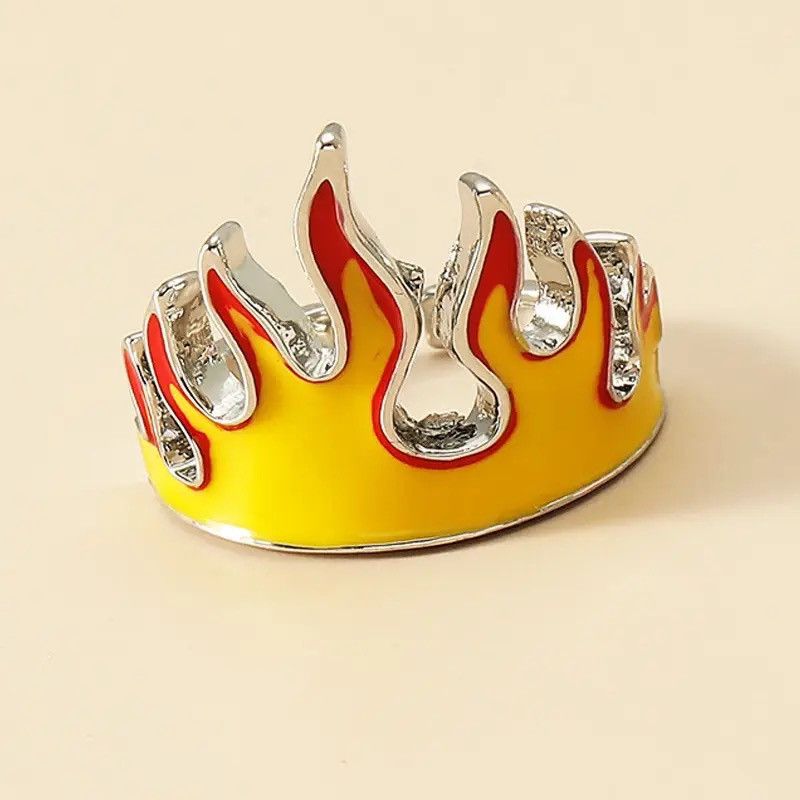Japanese Brand × Vintage Goth Punk Flame Ring Size ONE SIZE - 1 Thumbnail