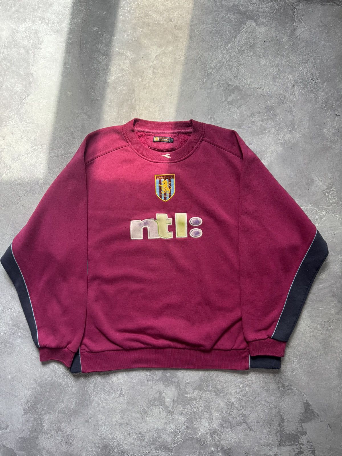 Vintage 90s Aston Villa Jersey Sweatshirt Ntl, Men’s (Size Xl)