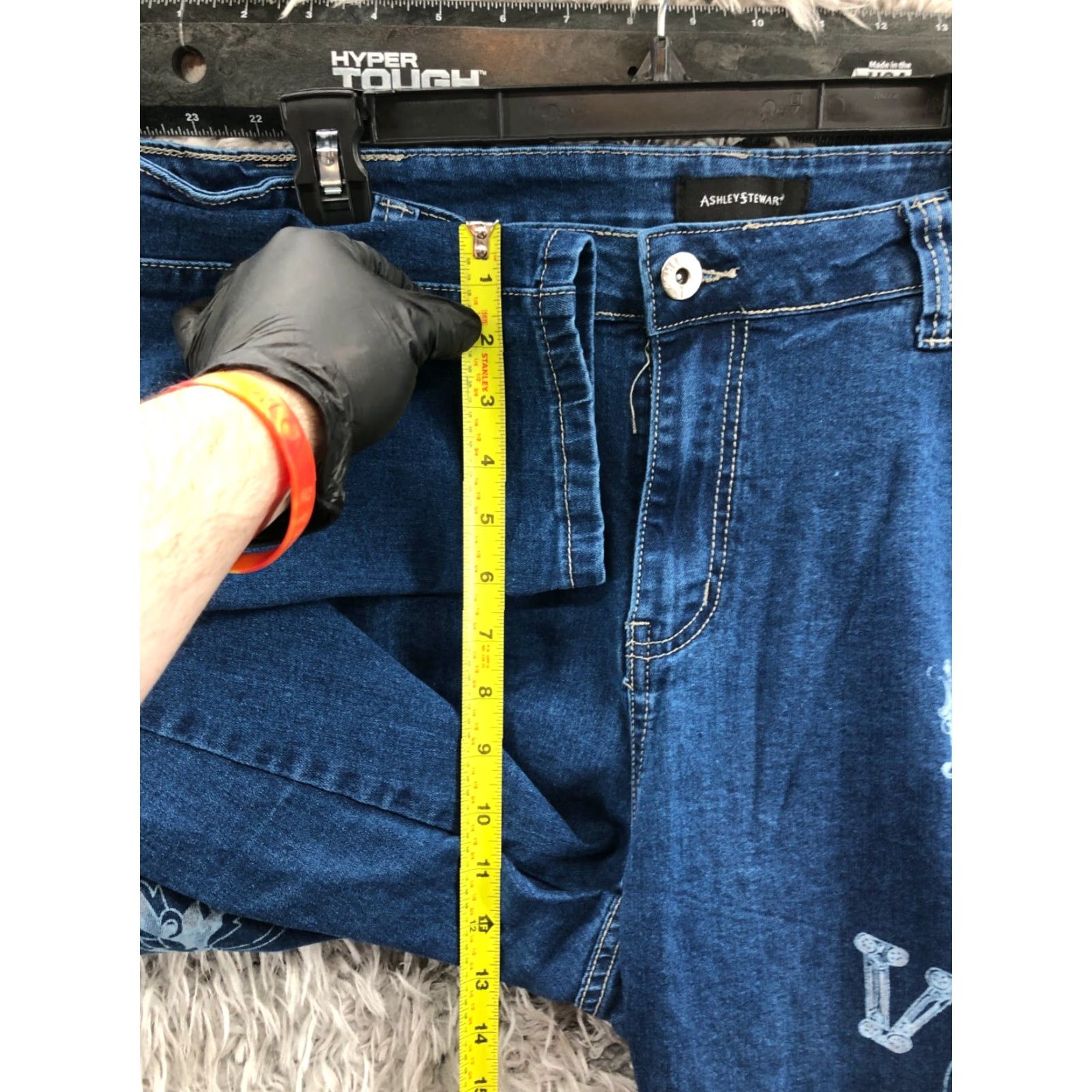Vintage Ashley Stewart Jeans Skinny Plus Size 18 Womens Medium Blue Denim 5-Pocket Comfort Size 40" / US 18 - 4 Thumbnail
