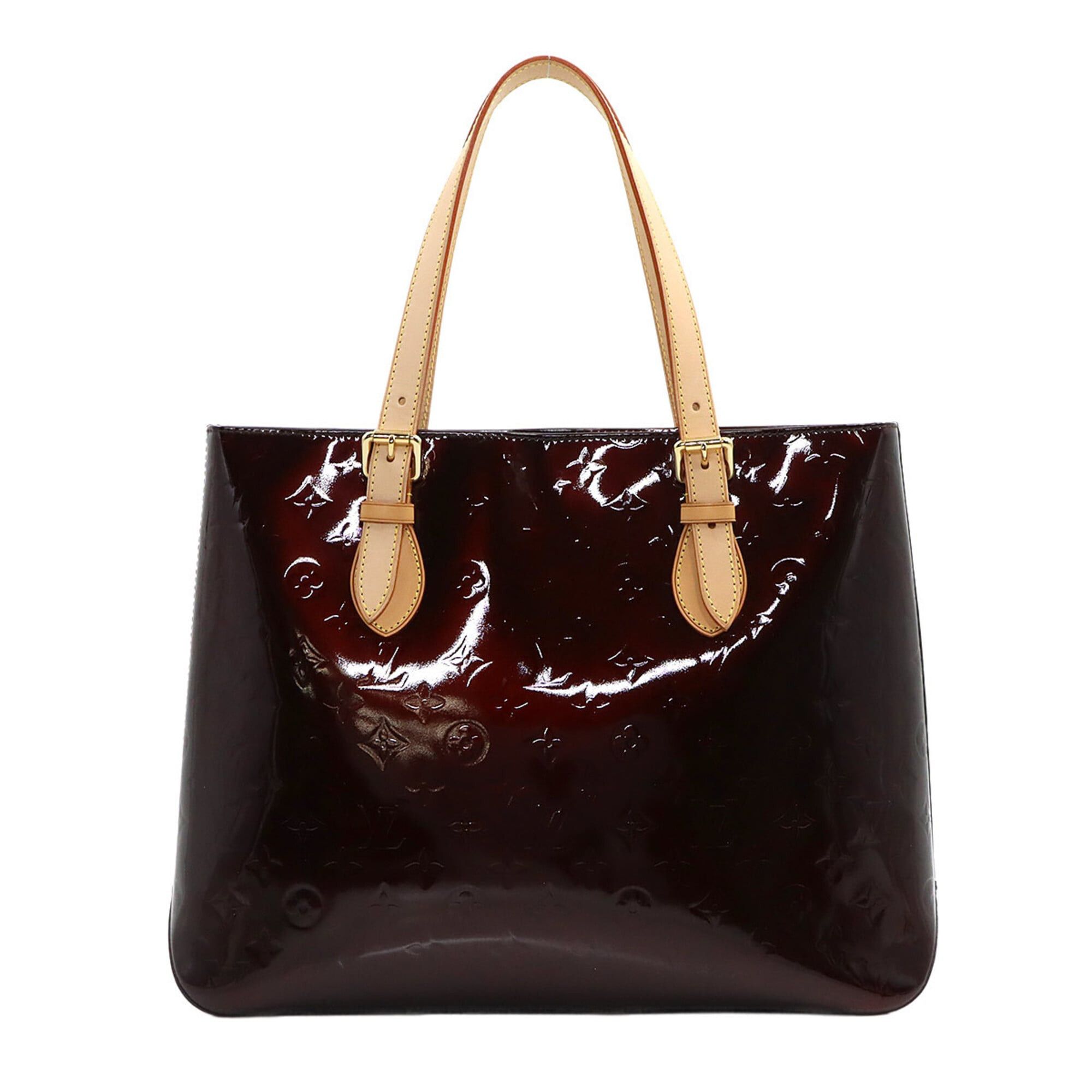 Louis Vuitton Louis Vuitton Monogram Vernis Brentwood Tote Handbag, Leather, Amarante, M91994, Gold Hardware Size ONE SIZE - 1 Thumbnail