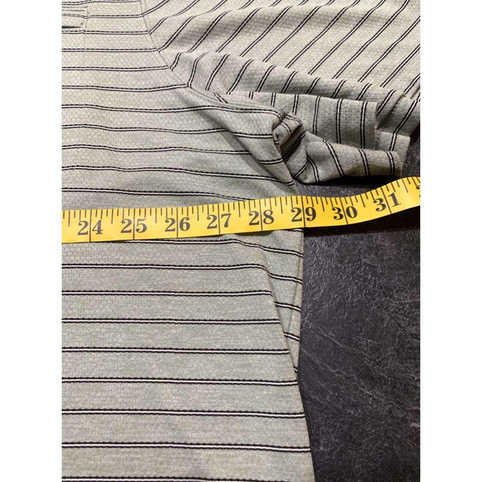 Duluth Trading Company Duluth Trading Co. Men's Polo Shirt 2XL Striped Gray Wicking Short Sleeve Casual Size US XXL / EU 58 / 5 - 5 Thumbnail