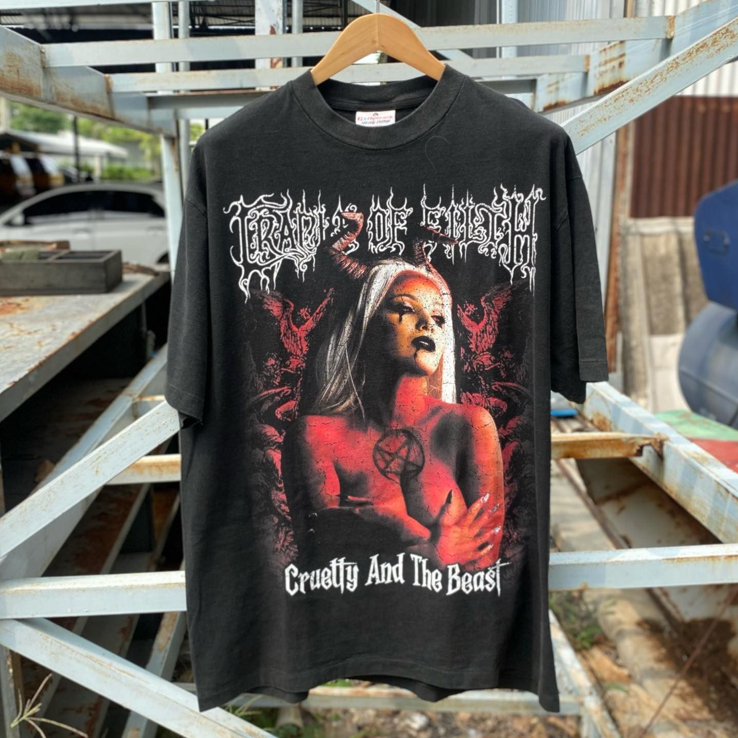 Official Cradle Of Filth T-Shirt - Nymphetamine Album Band Logo Mens Black Tee, 100% Cotton - View #3
