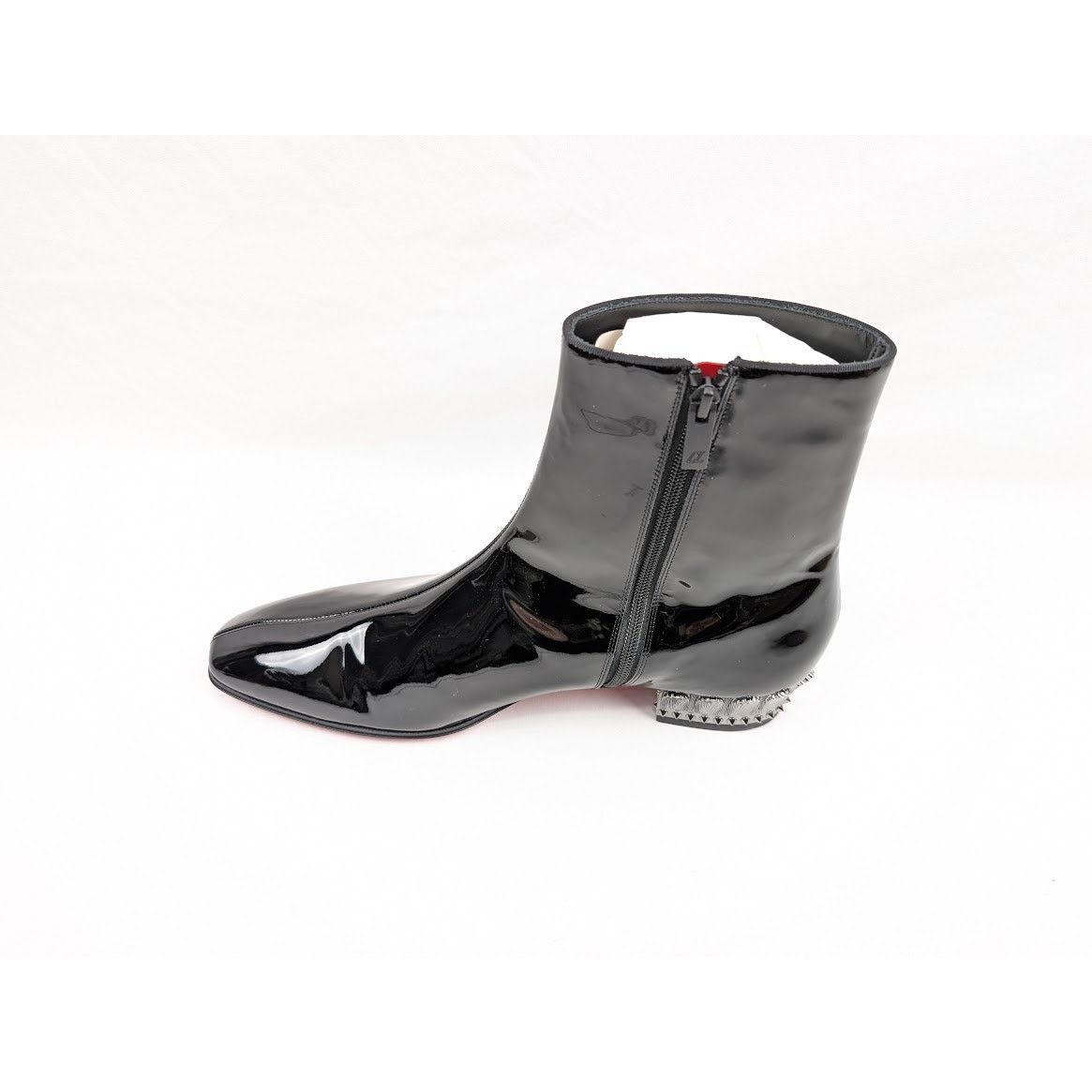 Christian Louboutin o1rshd1 Lipsiboot 35mm Patent Leather Boot in Black Size US 12 / EU 45 - 11 Thumbnail