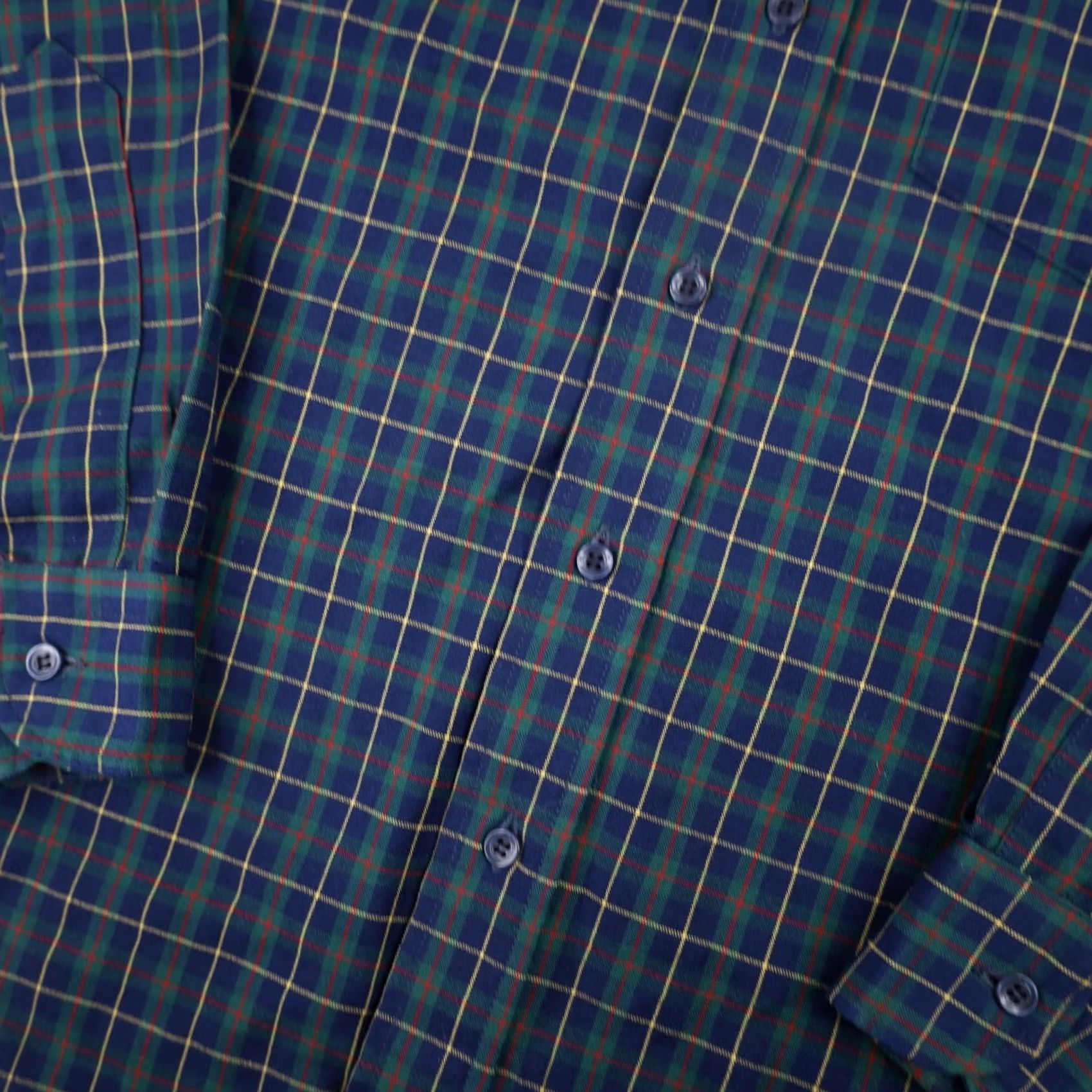 Pendleton VINTAGE Pendleton Dress Shirt Men M Wool Blue Sir True Vintage Wool Dress Shirt Men M Blue Sir Pendleton 8/10 21"x30" Size 40R - 4 Thumbnail