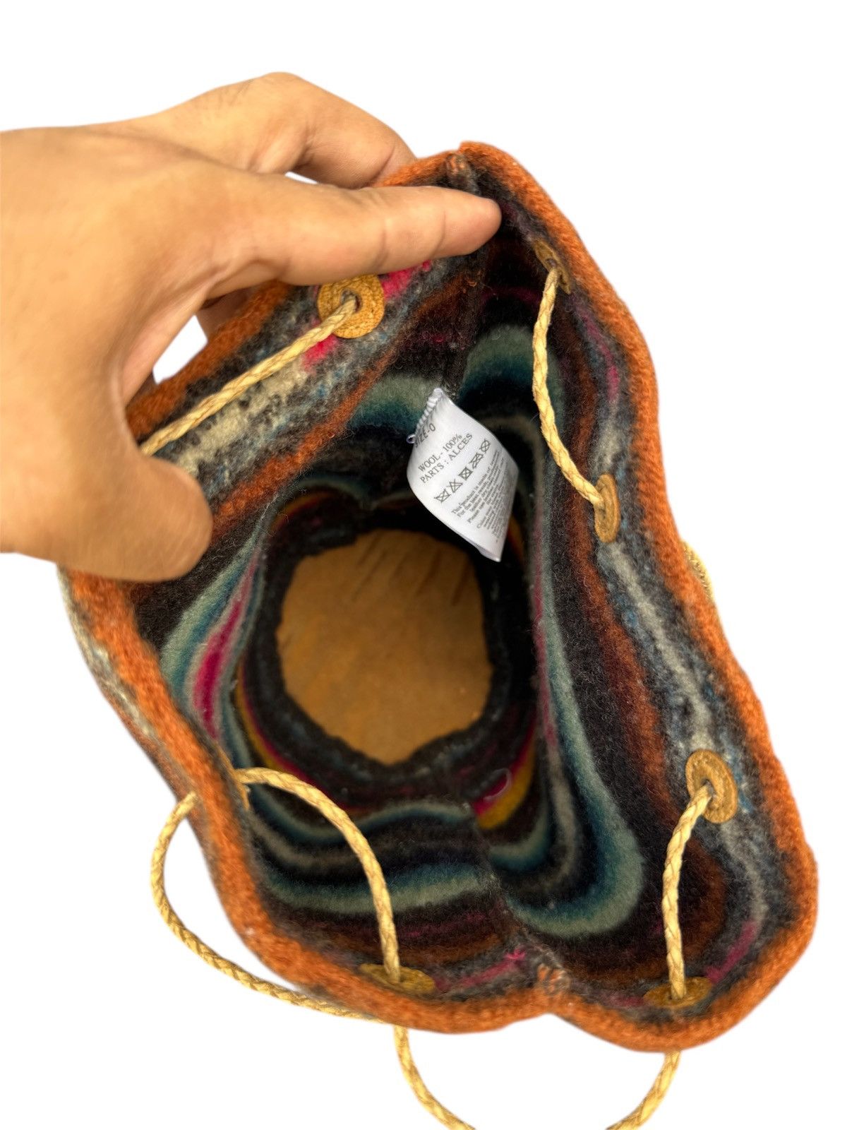 45rpm 45rpm Native Wool Drawstring Bucket Bag Size ONE SIZE - 6 Thumbnail