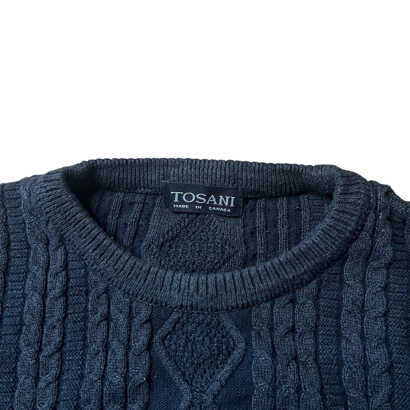 Vintage Vintage 90s Tosani Dark Gray Sweater Coogi Like Men's XL Size US XL / EU 56 / 4 - 4 Thumbnail