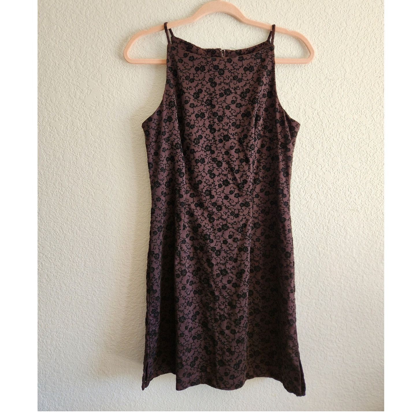 Other Y2k 90's Grunge Women's Floral Velvet Dress Size M / US 6-8 / IT 42-44 - 1 Thumbnail