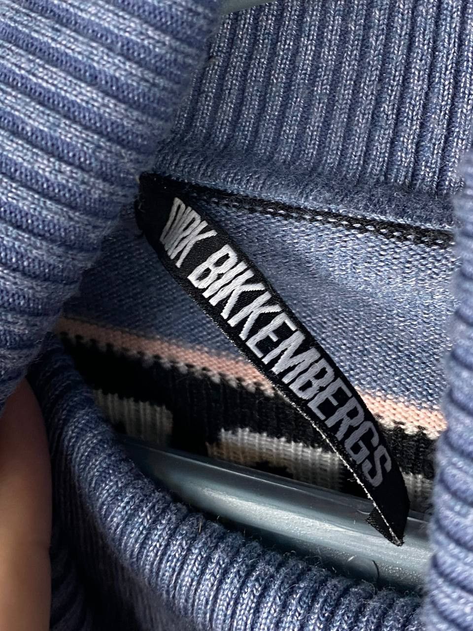 Dirk Bikkembergs Vintage Drik Bikkembergs Striped Big Logo Turtleneck Sweater Size US L / EU 52-54 / 3 - 7 Thumbnail
