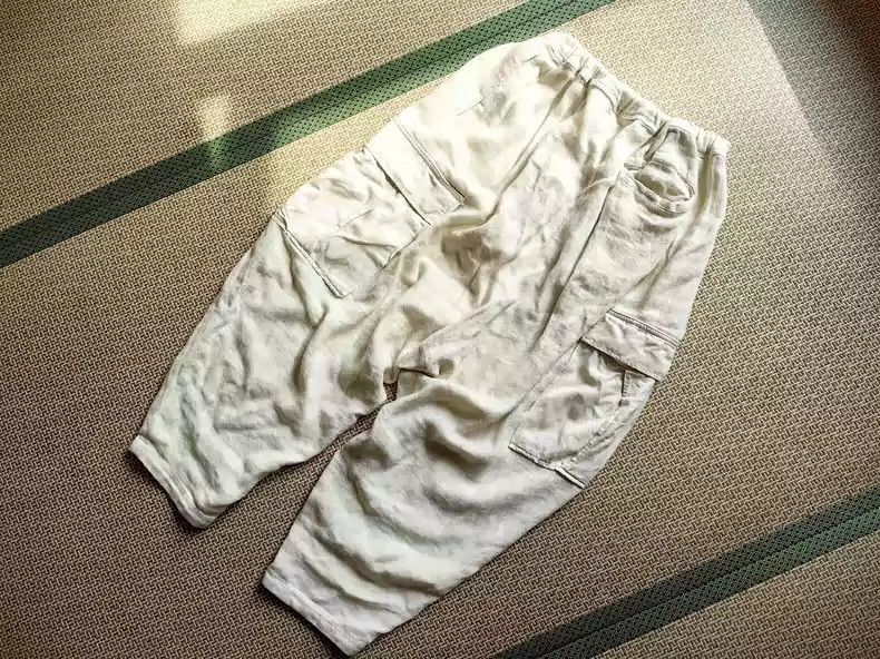 undercover/Takahashi shield Nissan wide leg pants low grade cotton linen milky white
