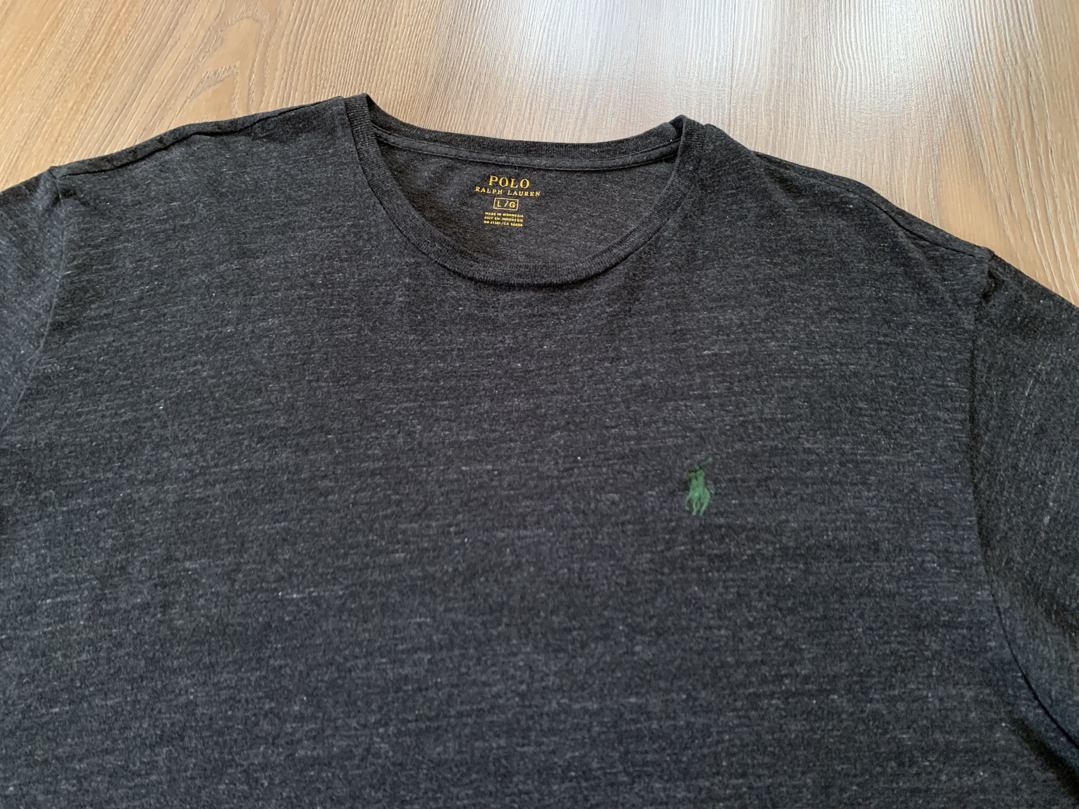 Polo Ralph Lauren Polo Ralph Lauren Grey Basic Cotton T-Shirt Size US L / EU 52-54 / 3 - 4 Thumbnail