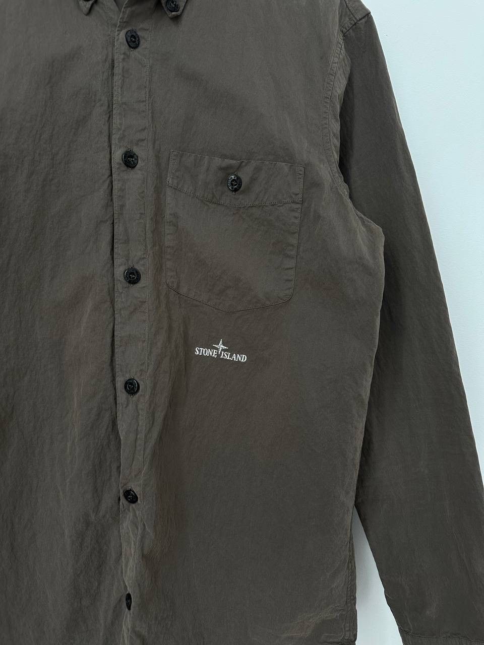 Stone Island × Vintage Vintage Stone Island Brown 90’s Men’s Shirt Size US M / EU 48-50 / 2 - 8 Thumbnail