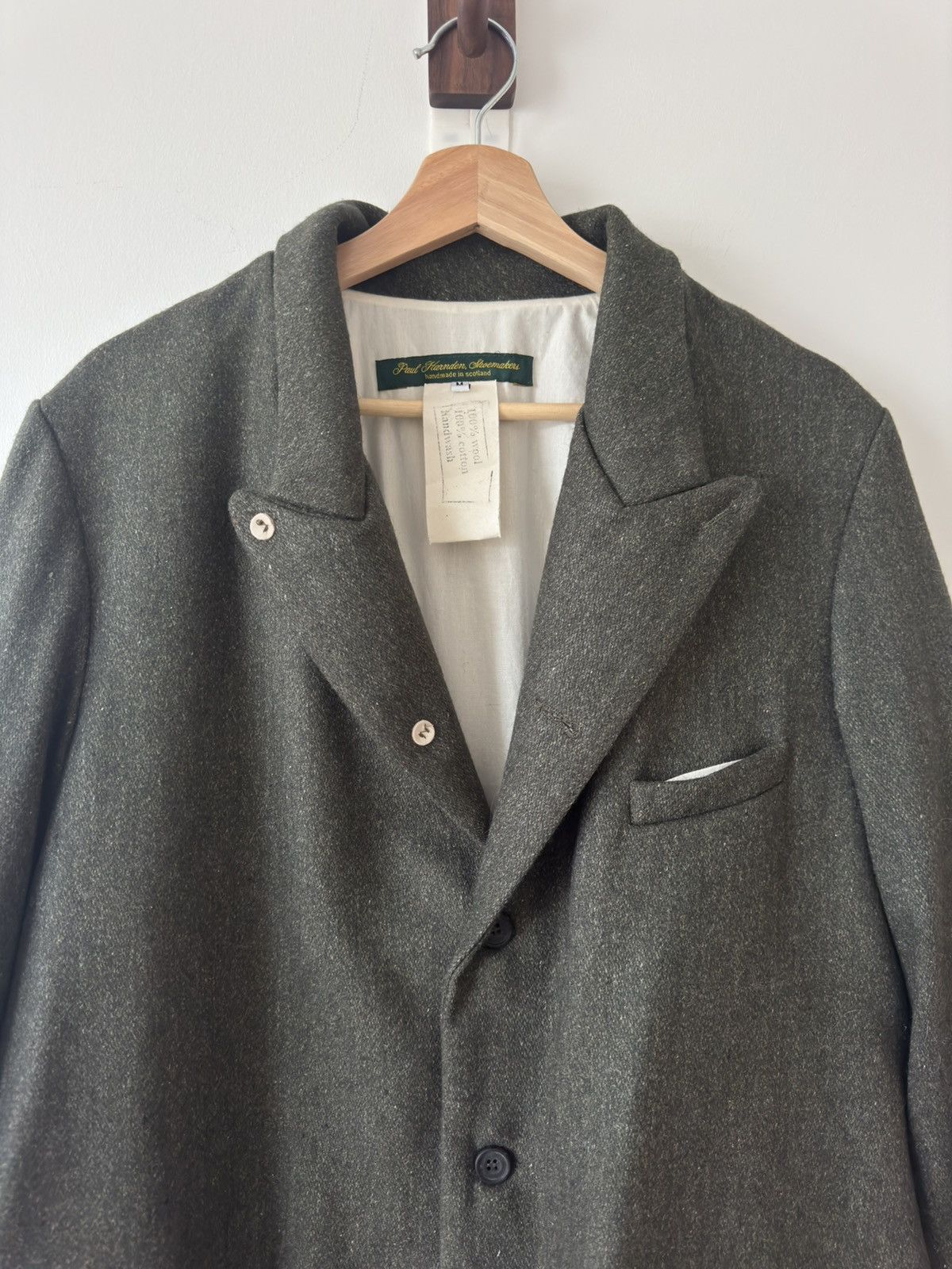 Paul Harnden Shoemakers Moss Green Wool Long Coat Size US M / EU 48-50 / 2 - 3 Thumbnail