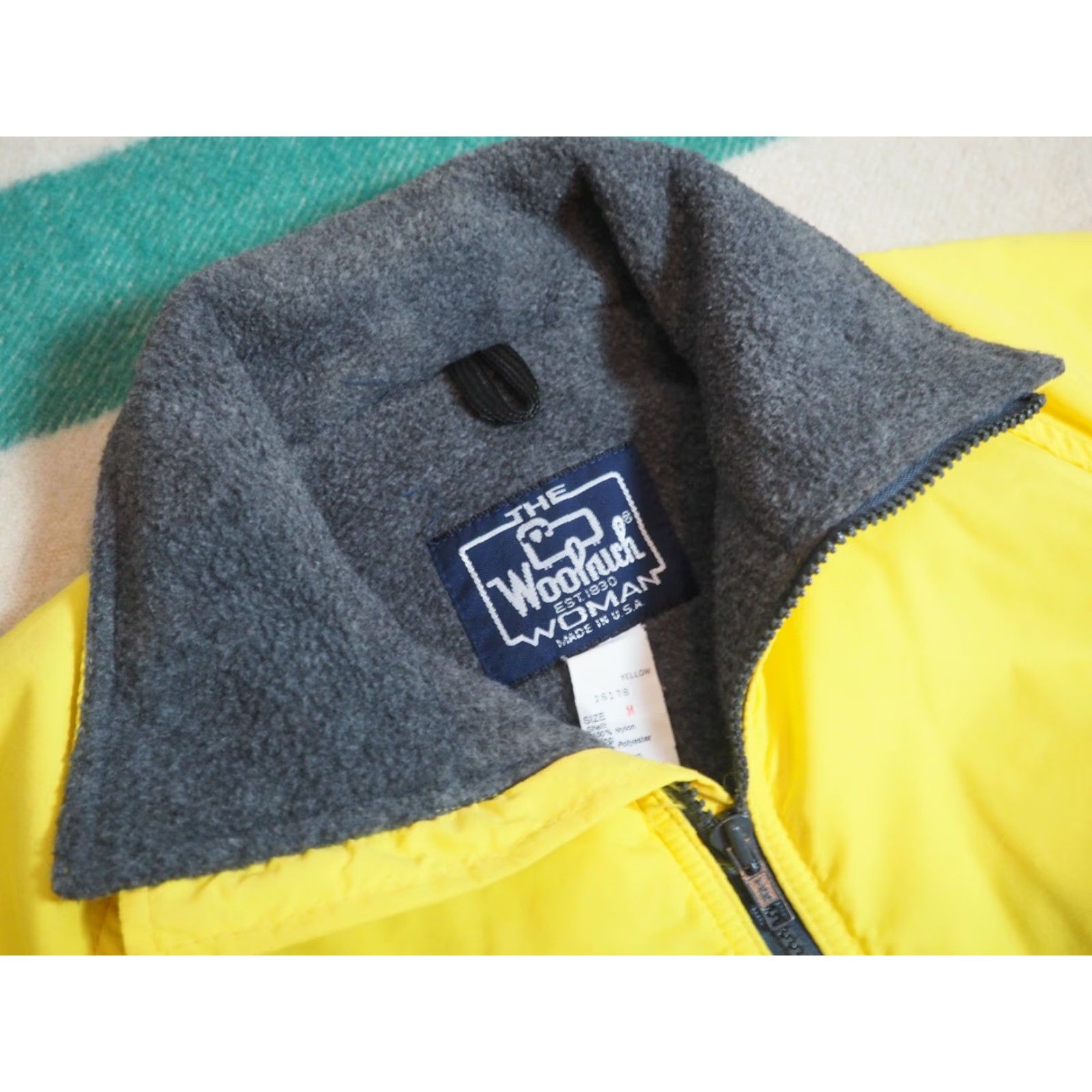 Vintage VTG Woolrich Jacket Womens Outdoor S Yellow 90s USA Made Nylon Zip Bomber Woolrich Womens Jacket Outdoor Yellow 1990s USA Made VTG Size S / US 4 / IT 40 - 4 Thumbnail