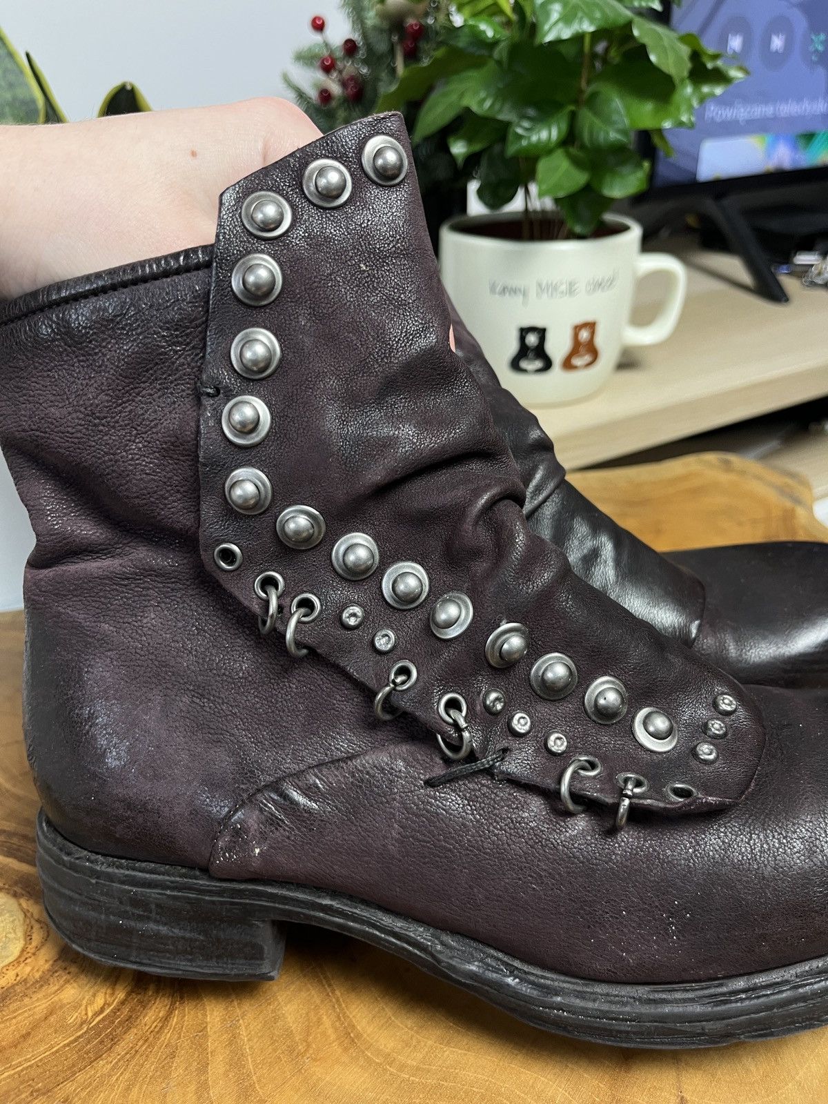 A.S.98 A.S. 98 Airstep Avant-Garde Ankle Zip Heel Biker Boots Shoes Size US 7 / IT 37 - 2 Thumbnail