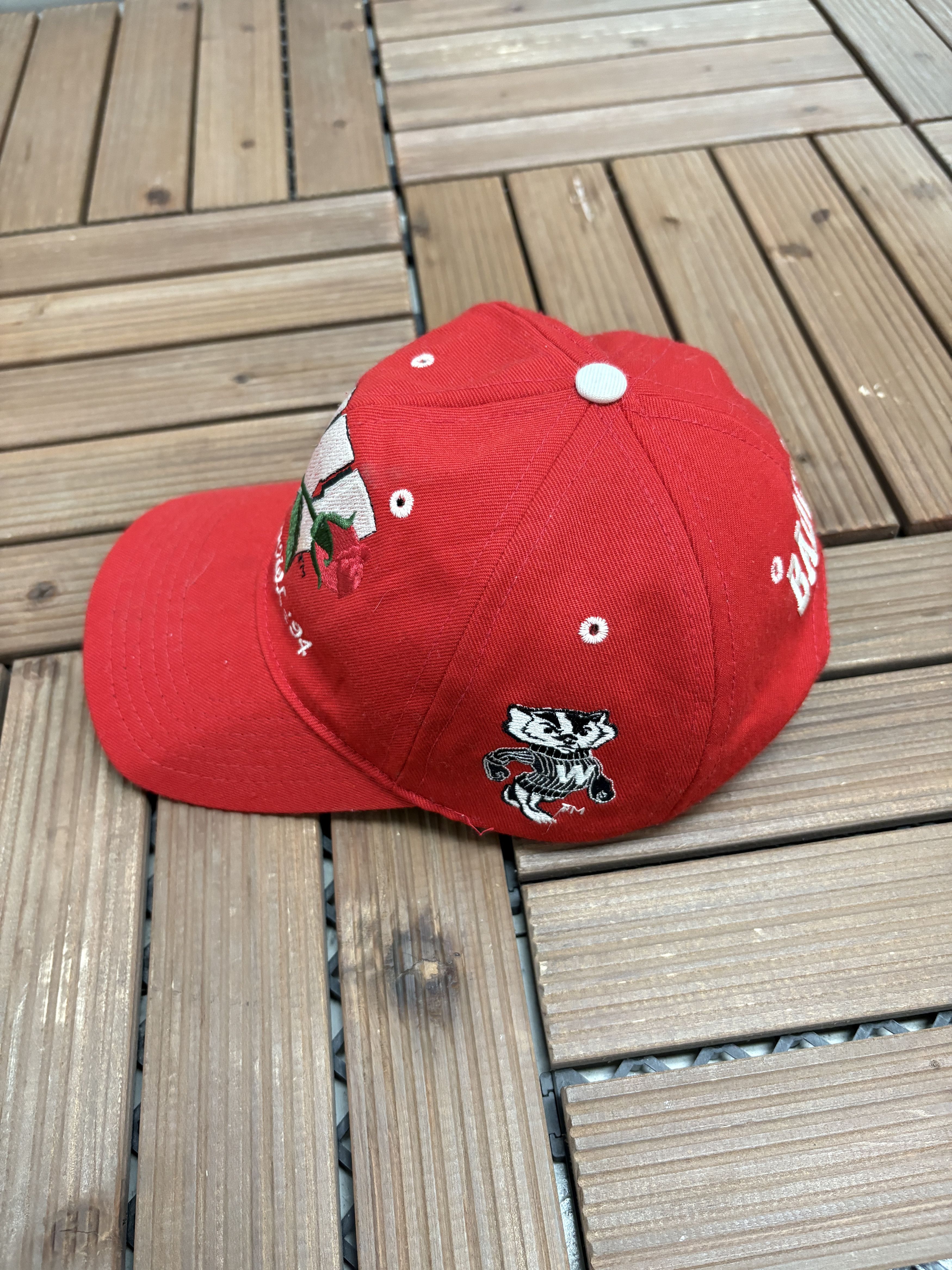 Vintage Wisconsin Badgers Rose Bowl 1994 Vintage Snap Back Hat Size ONE SIZE - 4 Thumbnail