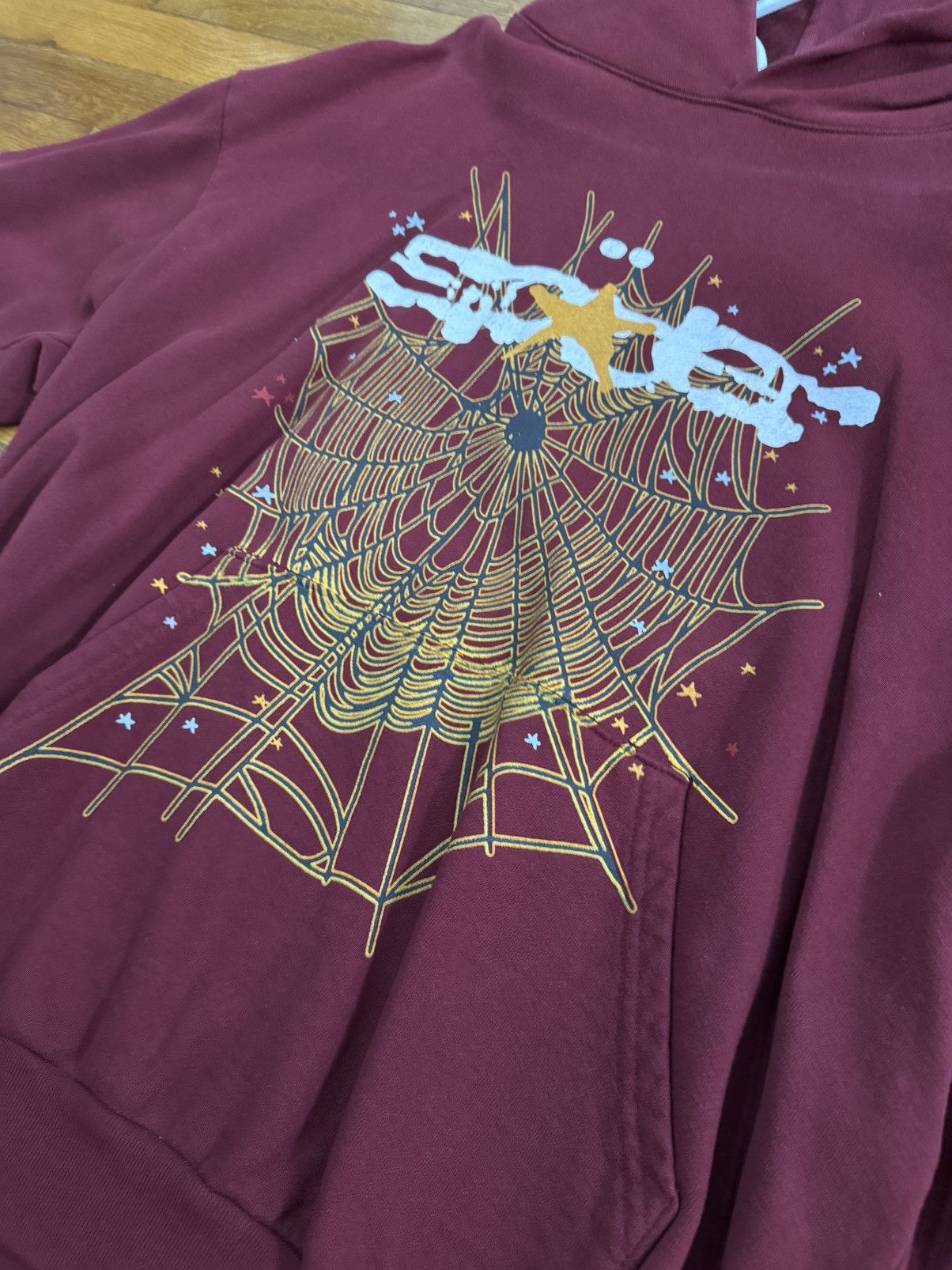 Sp5der Maroon Sp5der Hoodie Size US XL / EU 56 / 4 - 2 Thumbnail