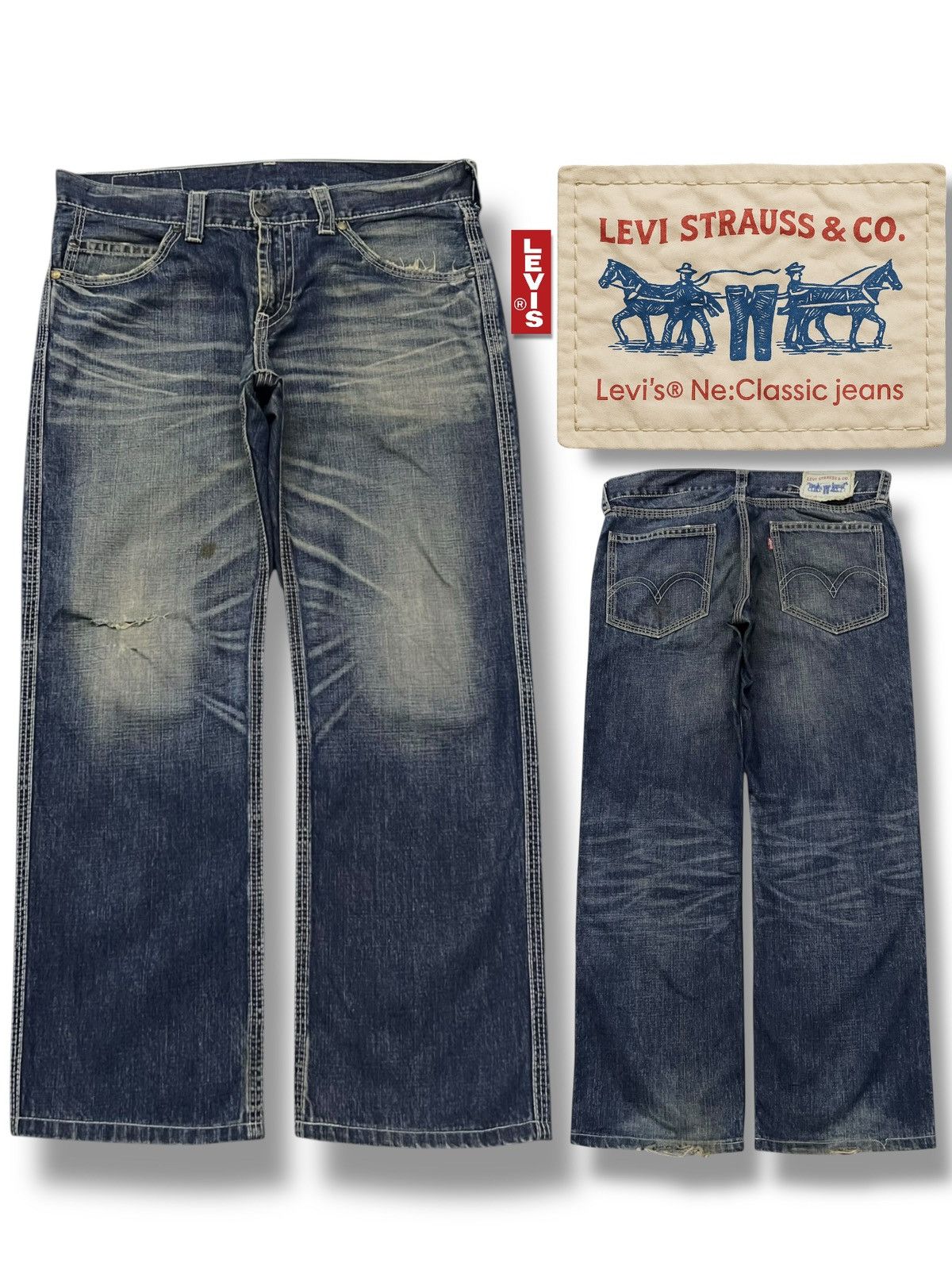 Levi's Vintage 00s Levi’s 501 Japan - Faded Whisker Wash. W38 Size US 38 / EU 54 - 1 Thumbnail