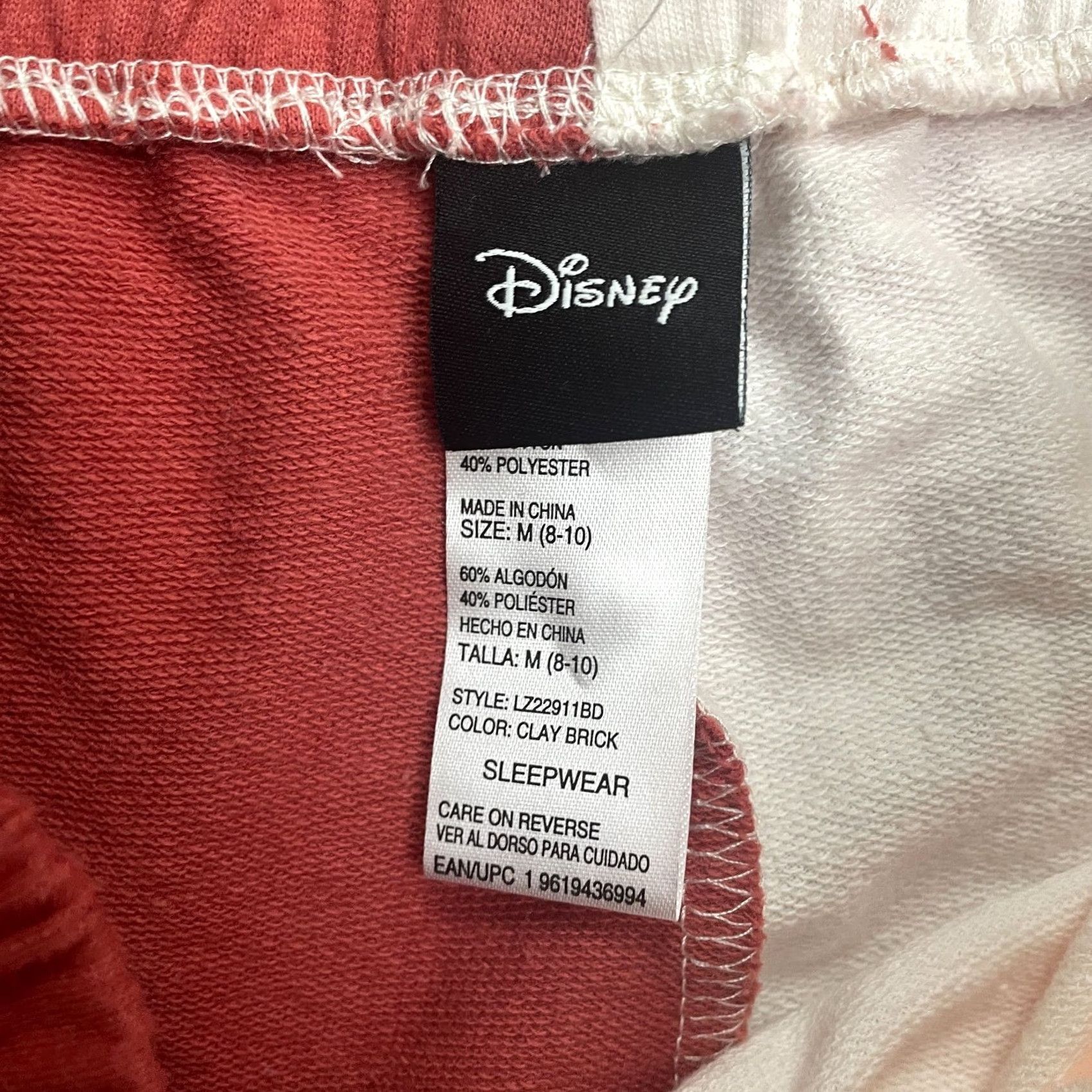 Disney Disney Pajama Pants Jogger Womens Medium Orange White Disney Winnie The Pooh Sleepwear Graphic Print Size 32" / US 10 / IT 46 - 7 Thumbnail