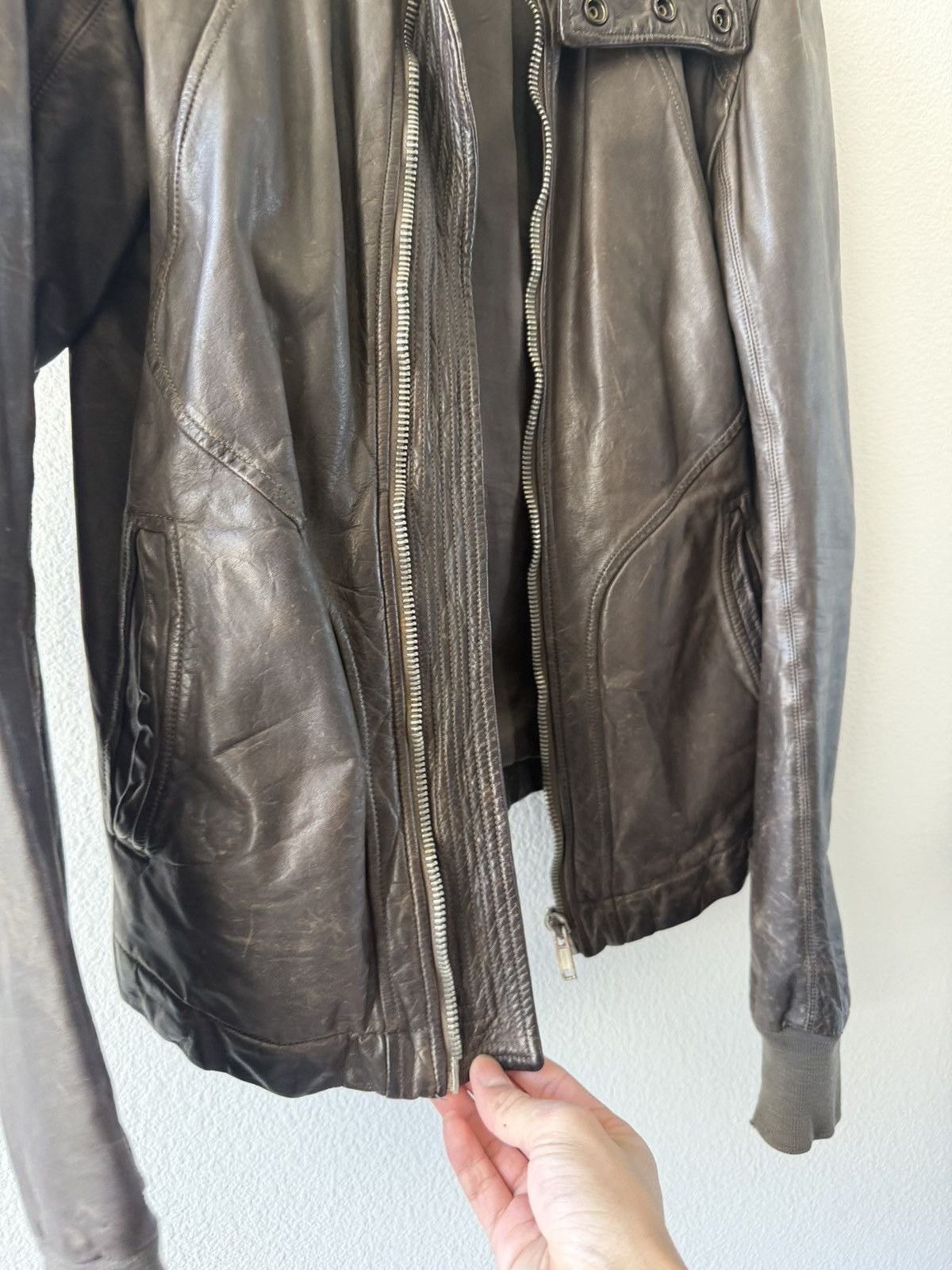 Rick Owens FW11 Calfskin Intarsia Leather Jacket S Size US S / EU 44-46 / 1 - 4 Thumbnail