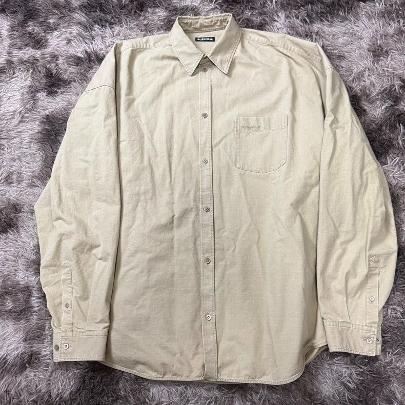 Balenciaga Balenciaga Logo Button Up Shirt Size US M / EU 48-50 / 2 - 1 Thumbnail