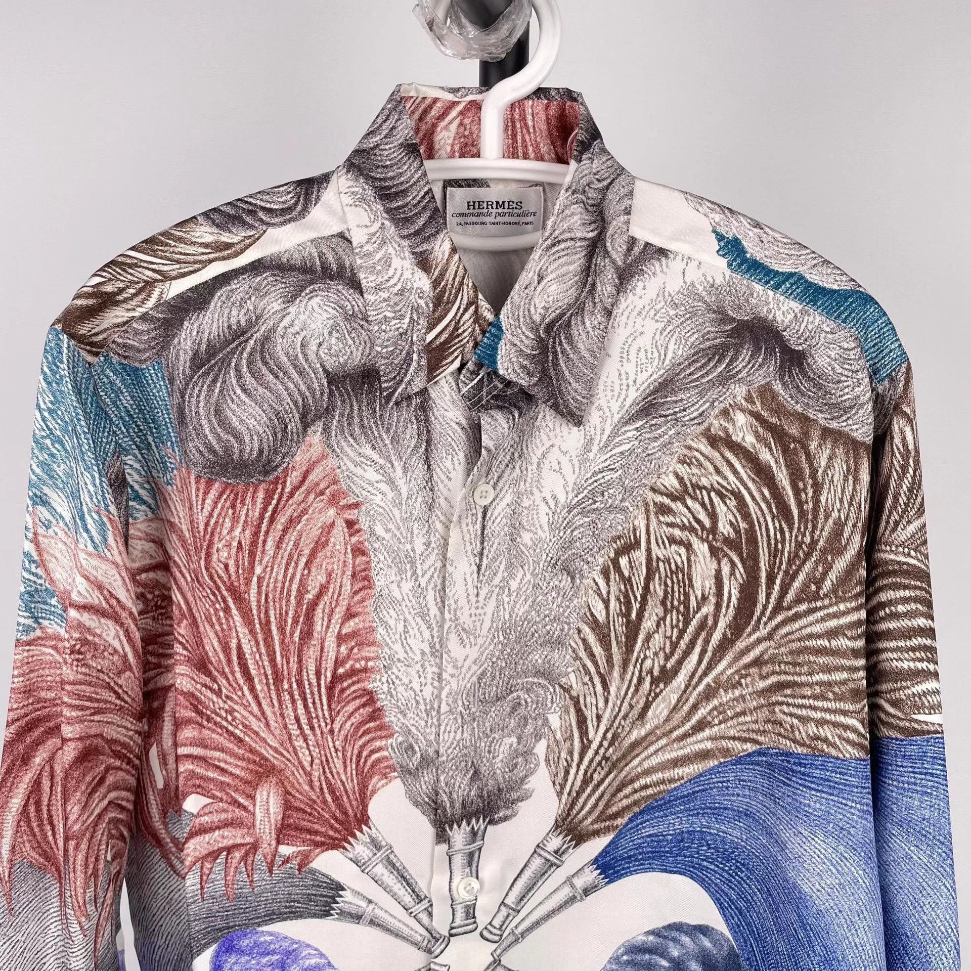Hermes Hermès Silk Multicolor Shirt Size US S / EU 44-46 / 1 - 9 Thumbnail