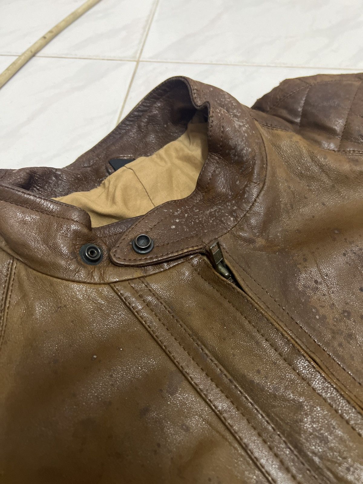 Genuine Leather × Vintage Vintage Rare Design Leather Jacket Size US L / EU 52-54 / 3 - 8 Thumbnail